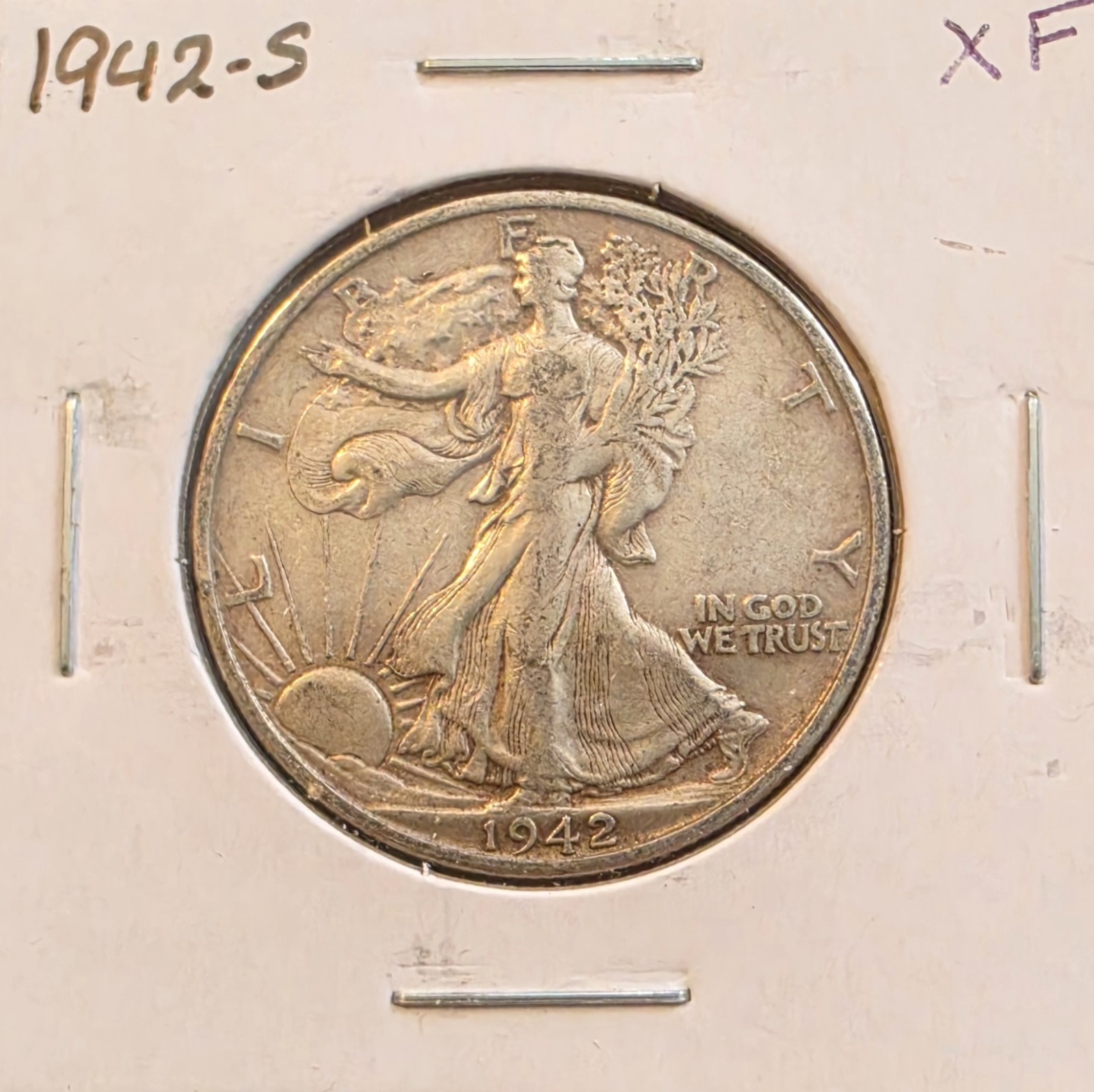 1942-S XF Walking Liberty Half Dollar 90% Silver