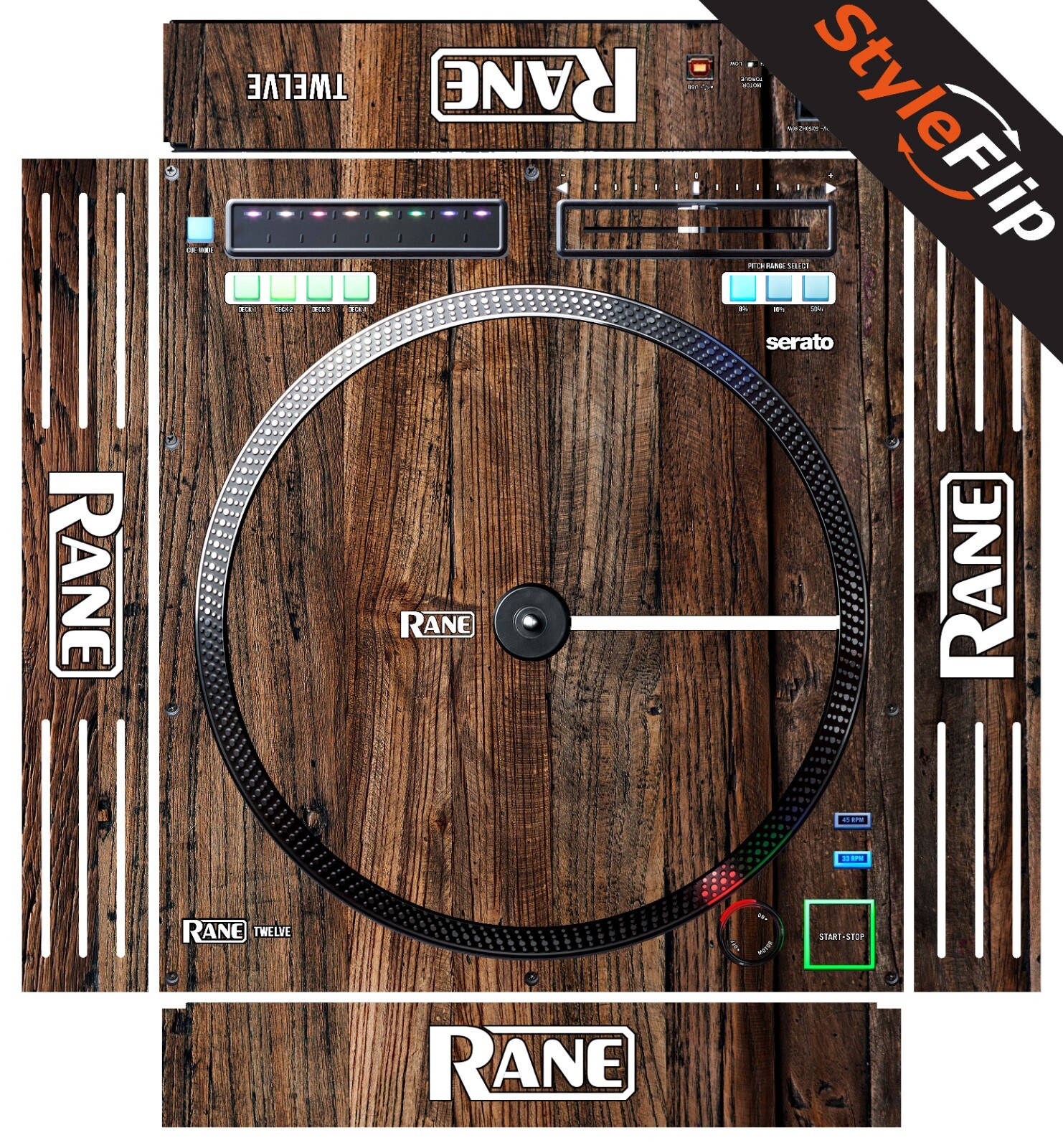 Rane Twelve 2018 Version Skin | Wood #3 | Protective Decal | StyleFlip Skins
