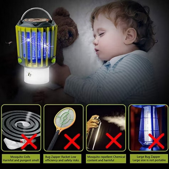 Bug-Zapping 3-in-1 Camp Lantern (Bug Zapping/Lantern/Flashlight) Rechargeable