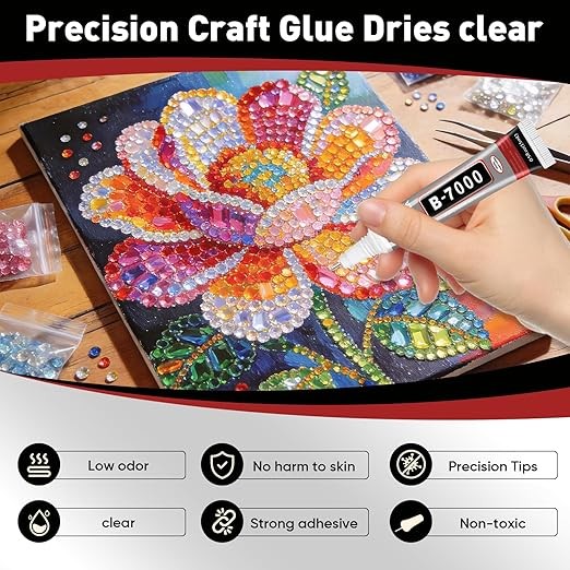 B-7000 Glue Clear 4 Pack – 15ml Jewelry Rhinestone Fabric Phone Repair Adhesive