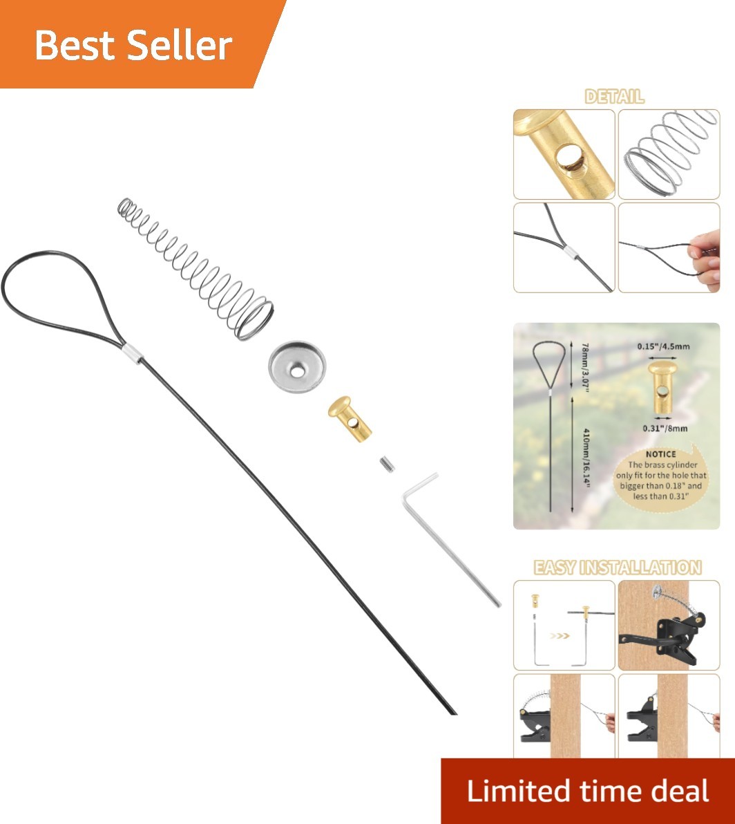 Stainless Steel Adjustable Door Latch Cable Pull for Modern Fences & Gardens