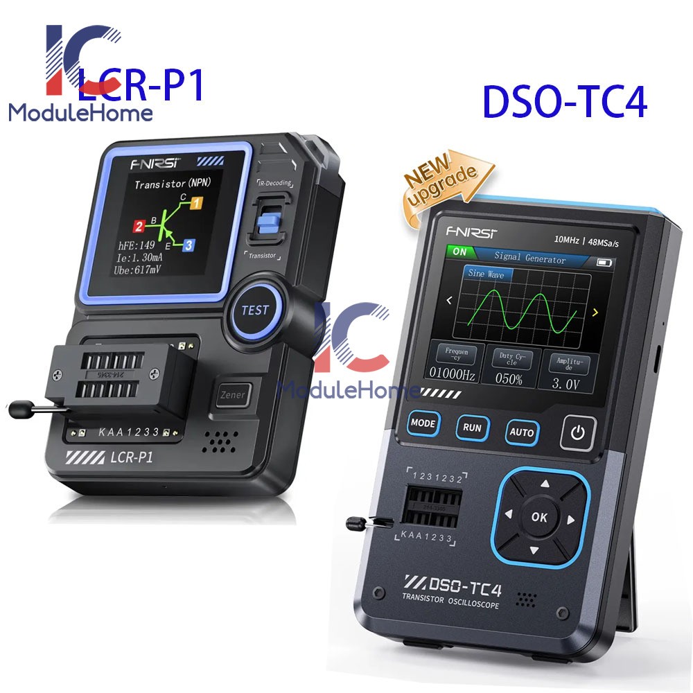 FNIRSI DSO-TC4 Digital Oscilloscope Transistor Tester Signal Generator HOT