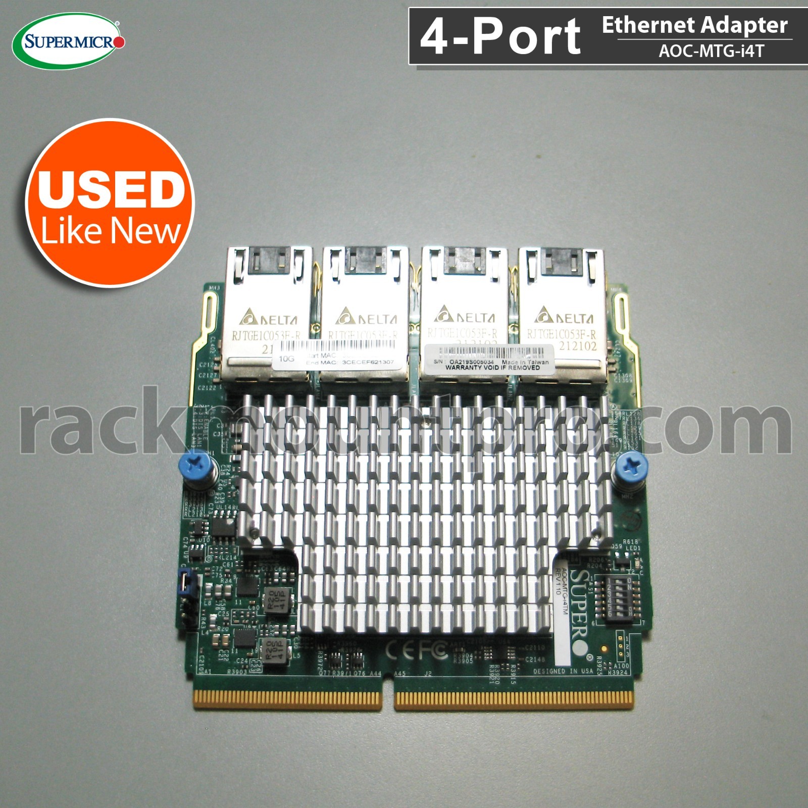 Supermicro AOC-MTG-i4T 4-port Ethernet Adapter Used