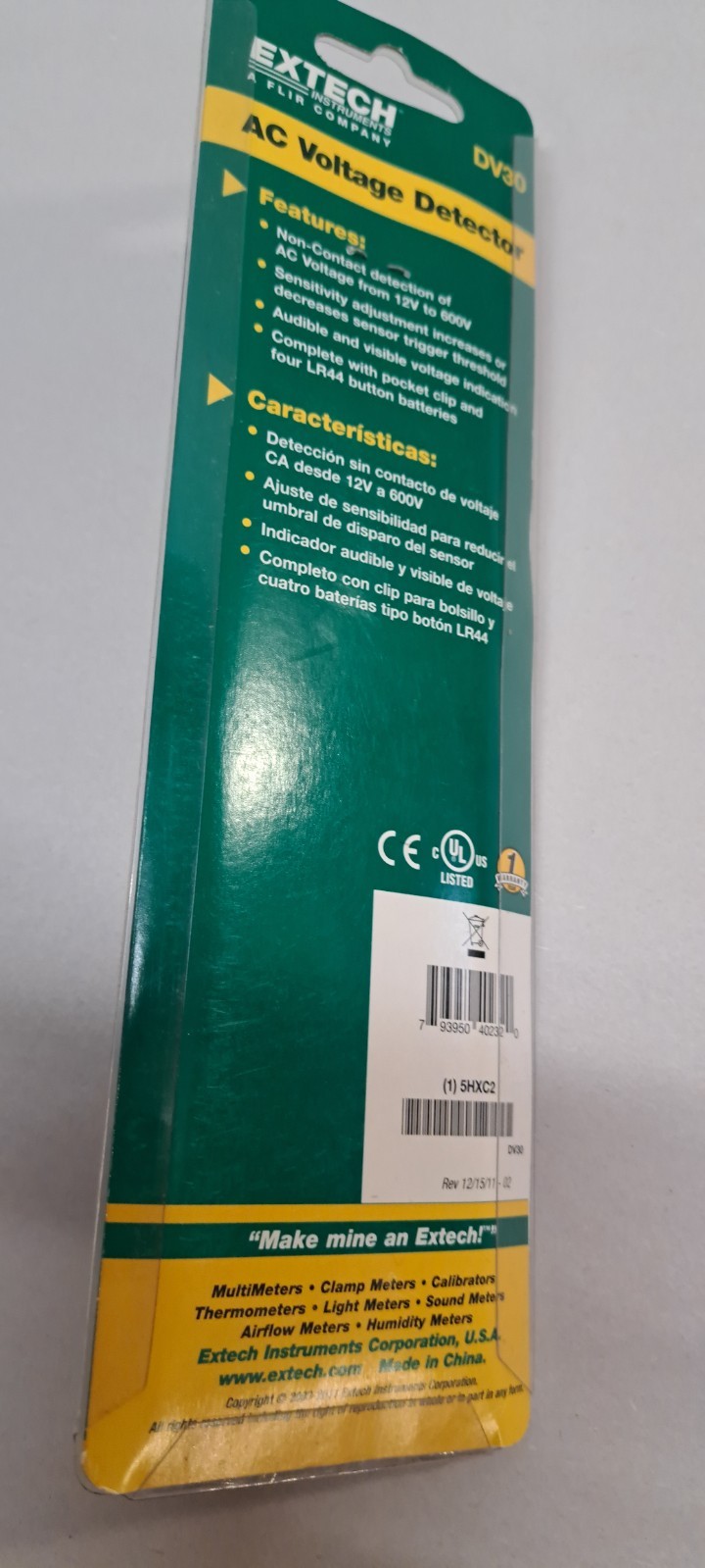 Extech Instruments-VOLTAGE DETECTOR DV30