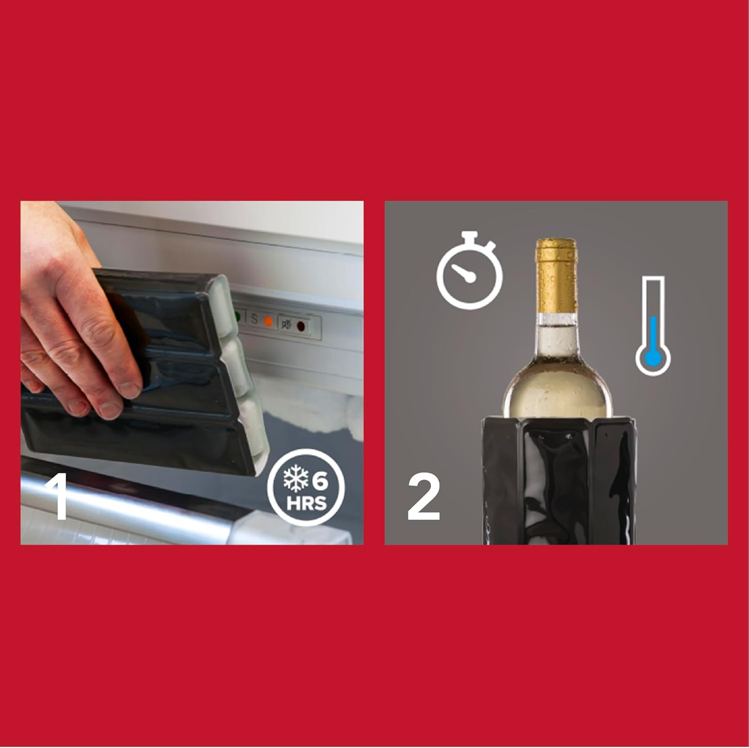 Active Wine Cooler - Flexible Insulated Chiller for Standard Size Bottles - Keep