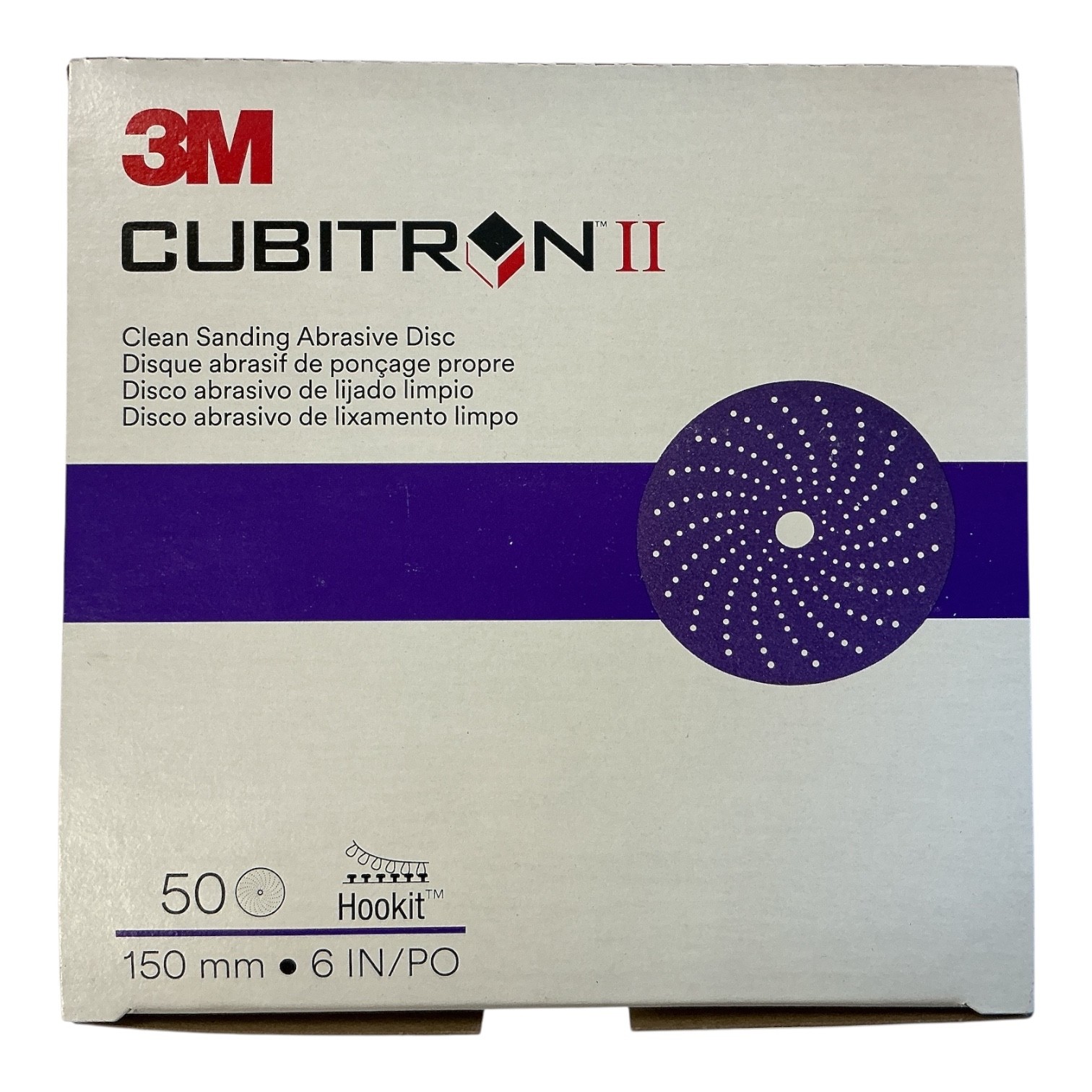 3M 31374 Cubitron II Hookit Clean Sanding Abrasive Disc 737U 6" 180+ Grit 50 Pck