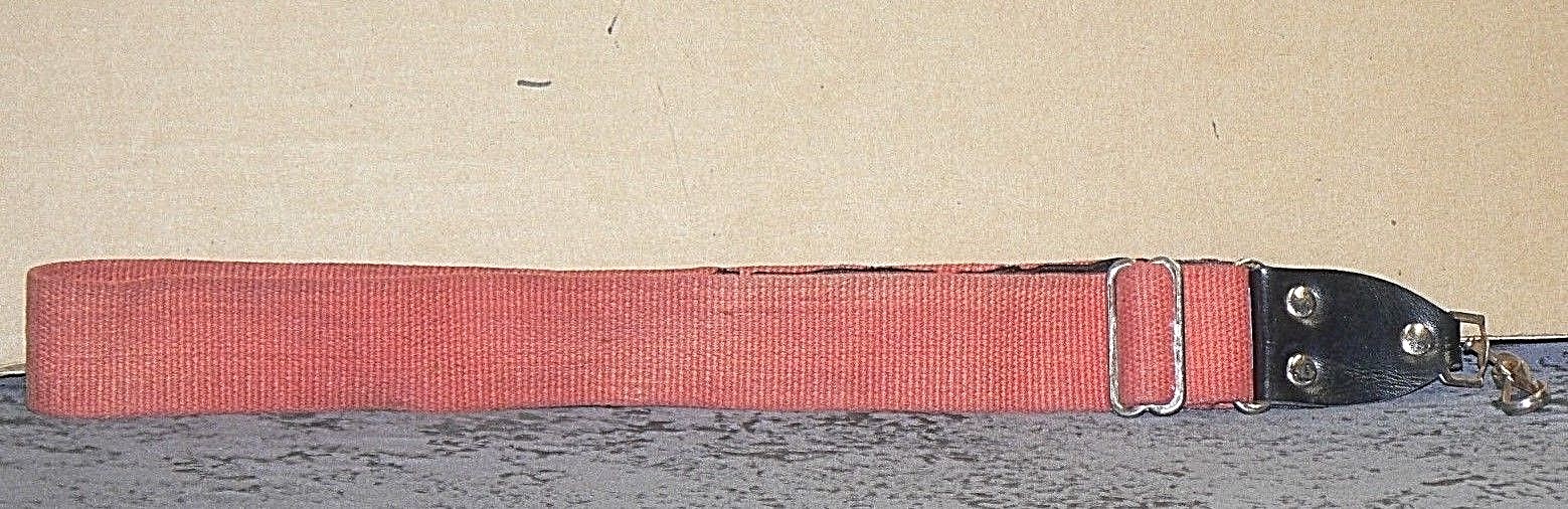 Attractive Orange-Red Soft Nylon Hippie Style Camera Strap from the 1970's Lt102