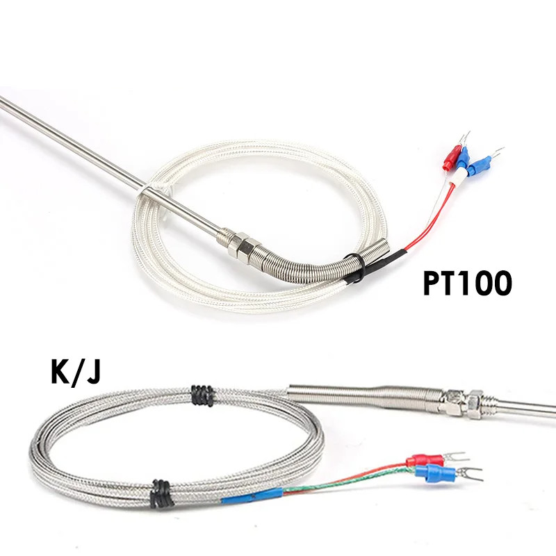 Thermocouple Temperature Sensor Compression Spring Probe M8 1m 2m 3m 5m Type K J