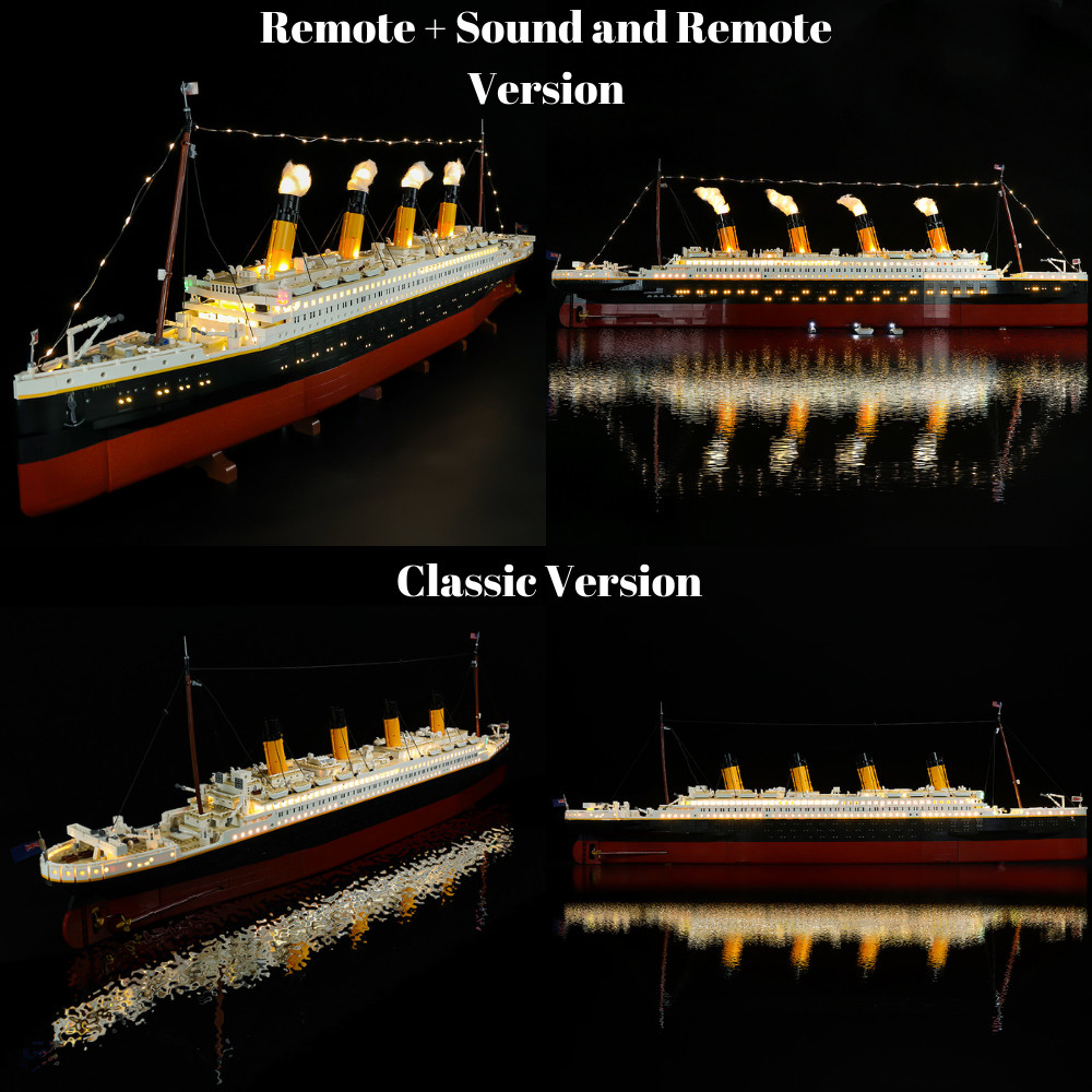 LED Light Kit for Titanic - Compatible with LEGO® 10294 Set (RC+ Sound Version)