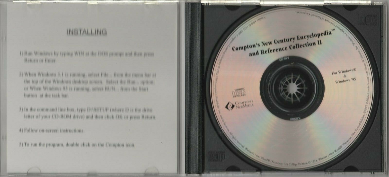 Compton's New Century Encyclopedia & Reference Collection II ~ CD-ROM