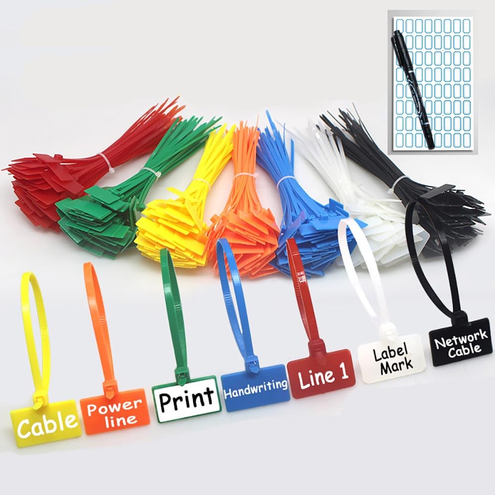 250pcs 6 inch Wire Zip Ties -locking Plastic Nylon Cable Ties Multicolor Netw...