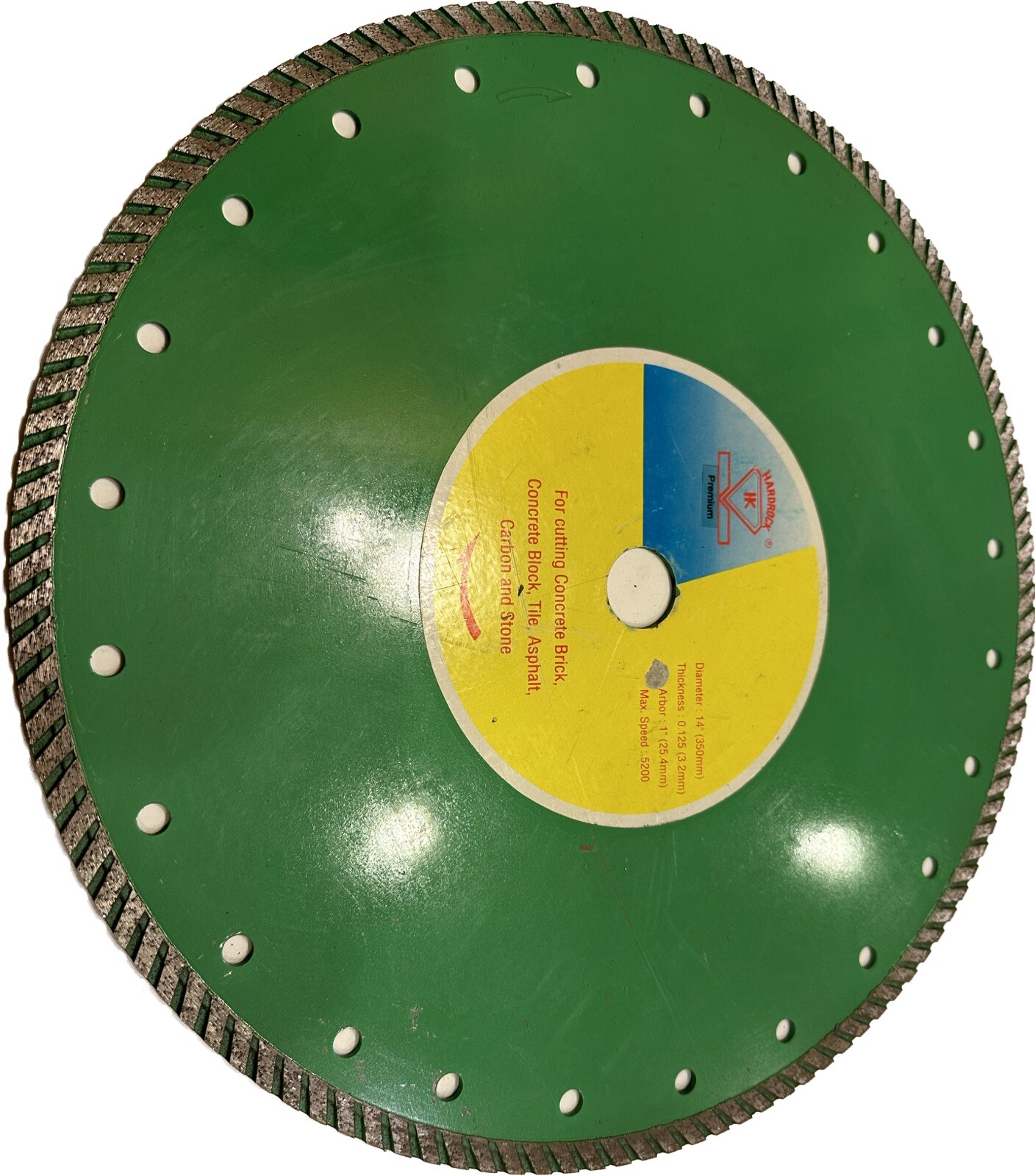 14" Premium Multi-Purpose Turbo Blade For Cutting Concrete, Bricks, Stone,