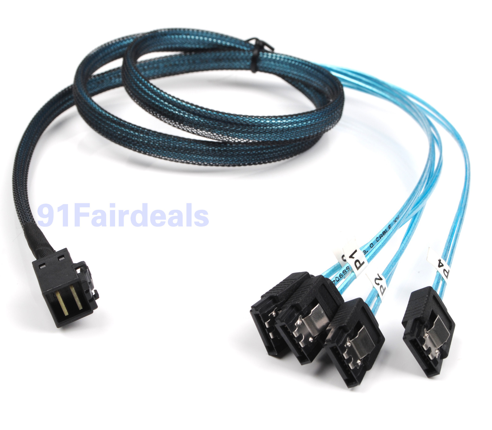 12Gbps mSAS Cable SFF-8643 to 4x SATA 1M mini SAS LSI Avago Adaptec LSI00411