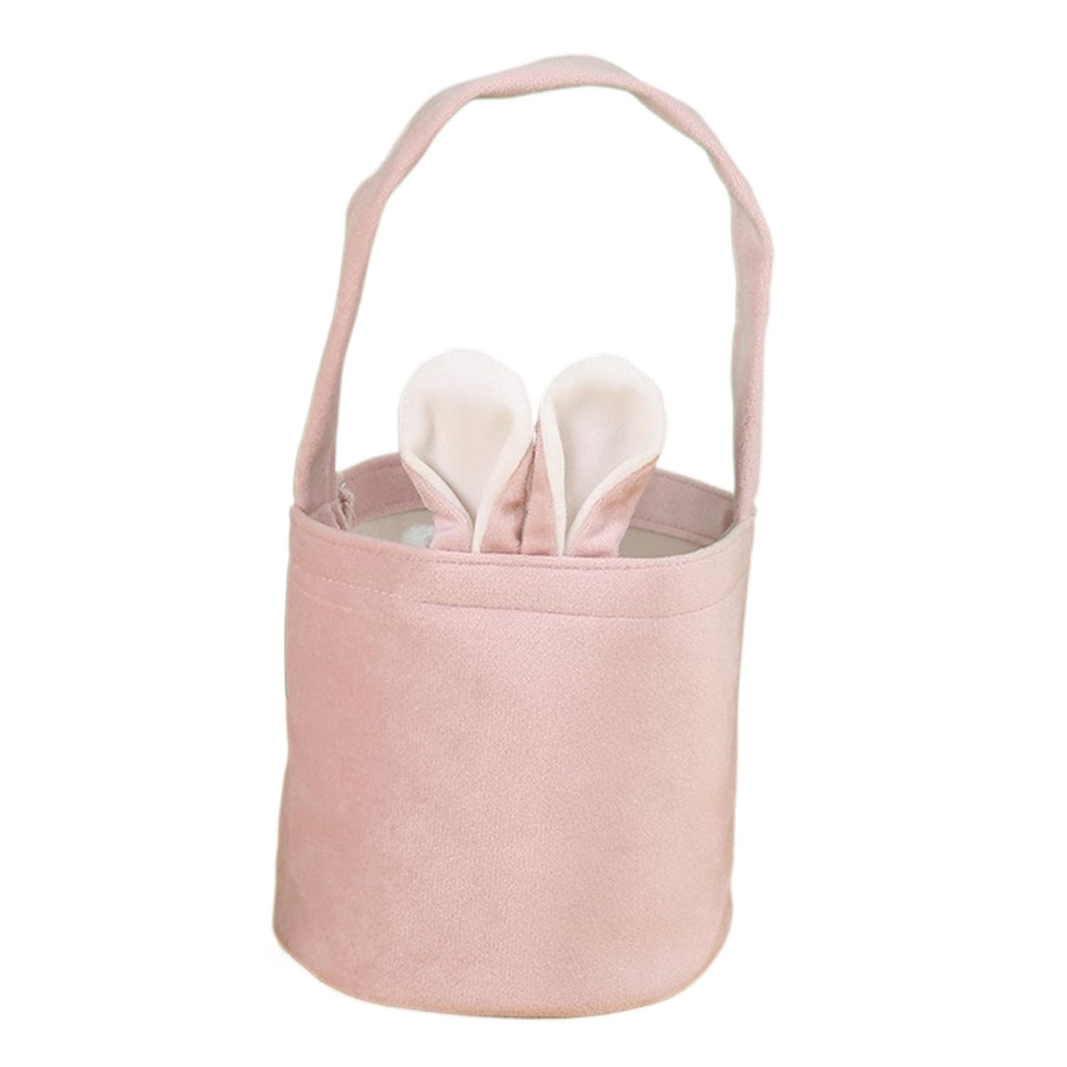 Easter Bunny Baskets, Rabbit Handbag with Fluffy Ears for Easter Egg Hunt Stu...