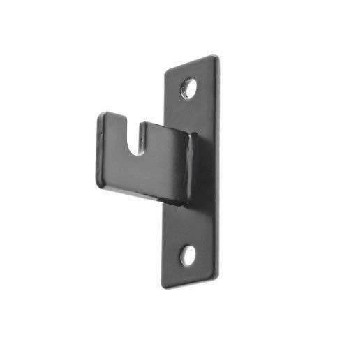4 Pack Black Gridwall Mount Brackets 1" W Thin Space Saving Grid Hangers