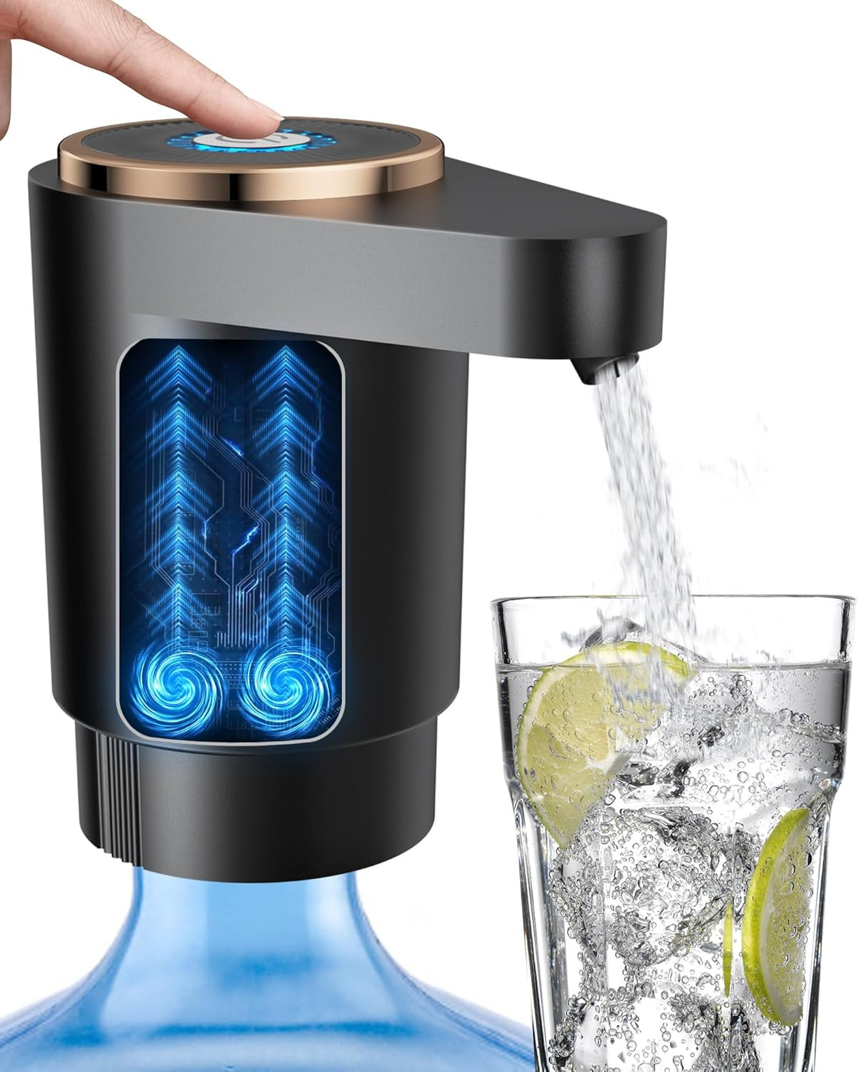 Water Jug Pump for 5 Gallon Bottle – Portable Electric USB-C Charging Dispenser,