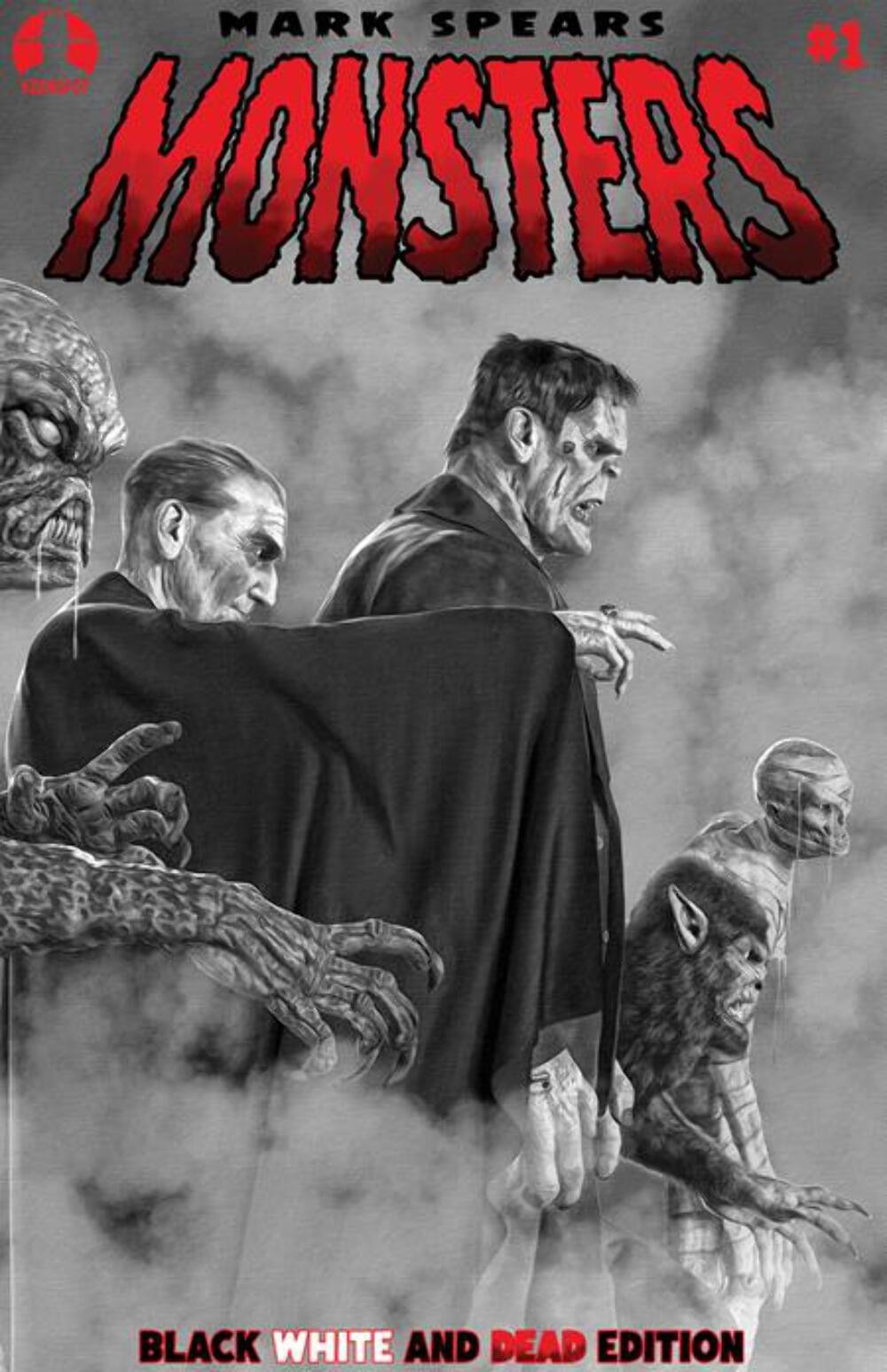 MARK SPEARS MONSTERS #1 7TH PTG B&W DEAD EDITION (PRESALE 9/16/26) Cover Select