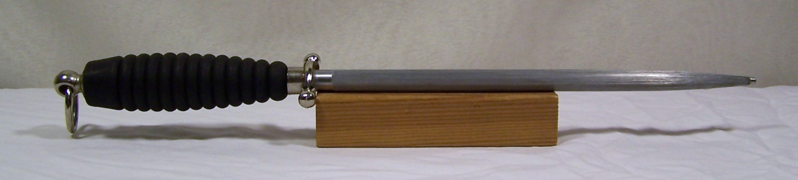 Dretzack Hartverchromt Honing Rod 17" Germany Sharpening Beehive Black Handle