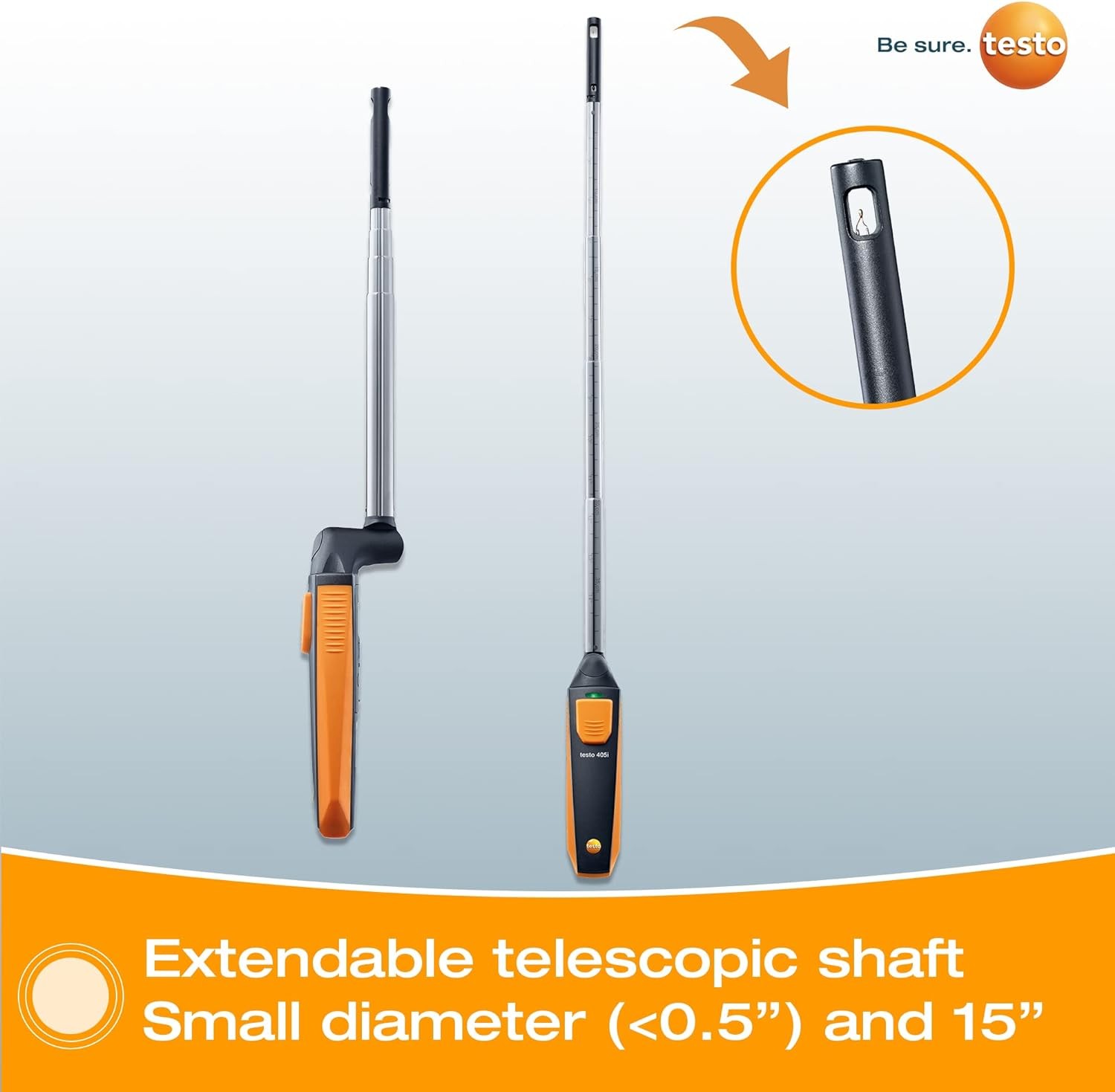 Testo 405i Wireless Hot-wire Anemometer With Bluetooth And App Operation