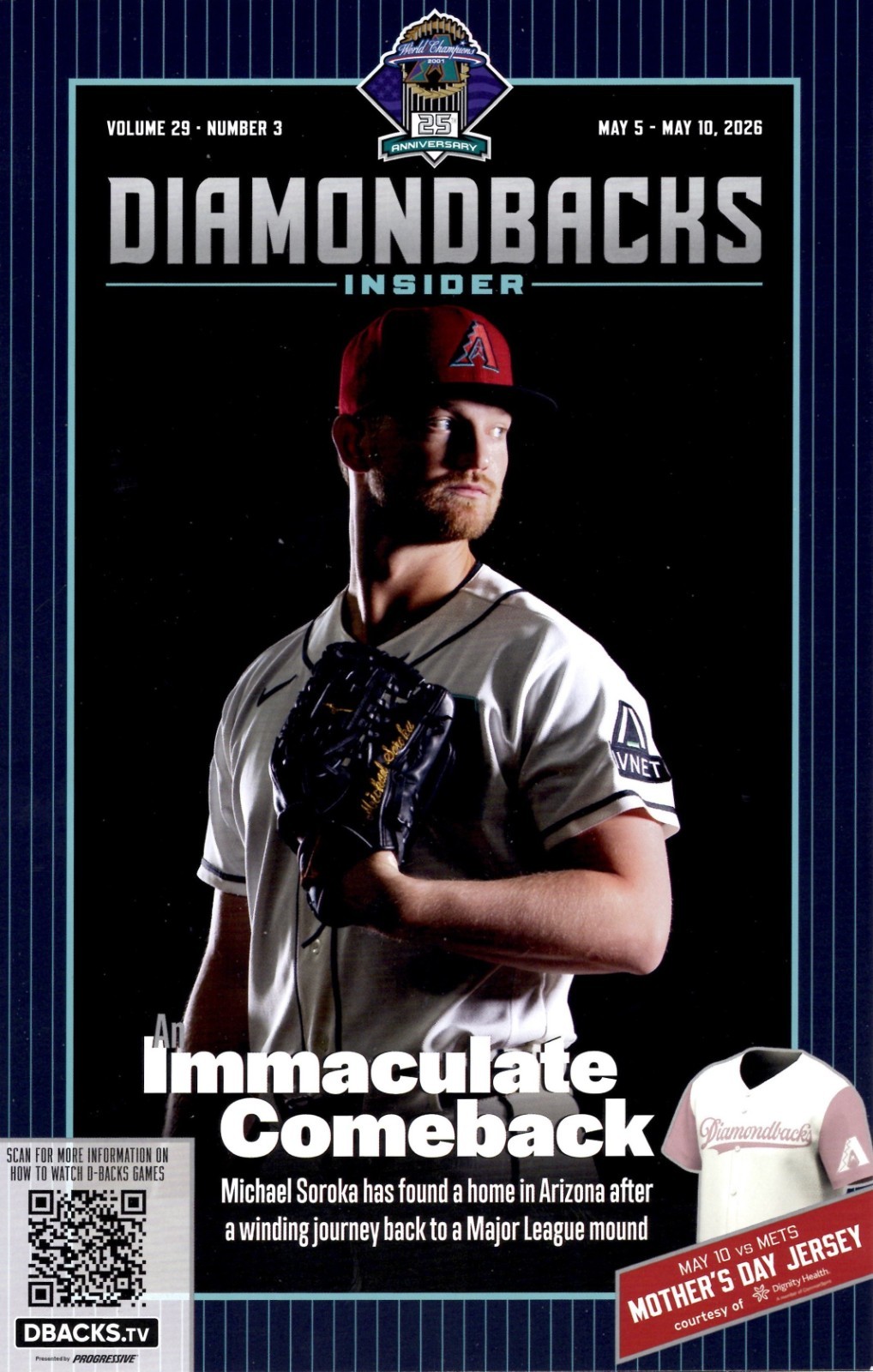 2026 Diamondbacks D-backs Insider Program Magazine #3 Michael Soroka