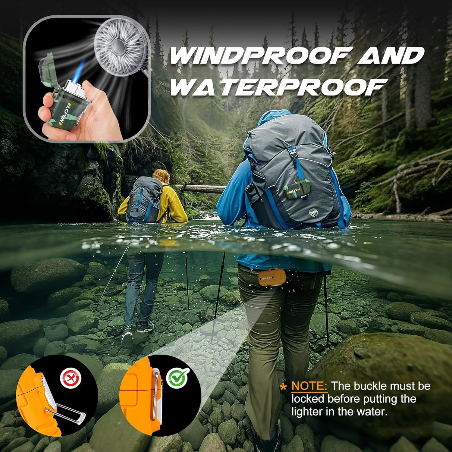 Survival Lighter 2 Pack Waterproof Windproof Plasma Arc Torch Camping Gear