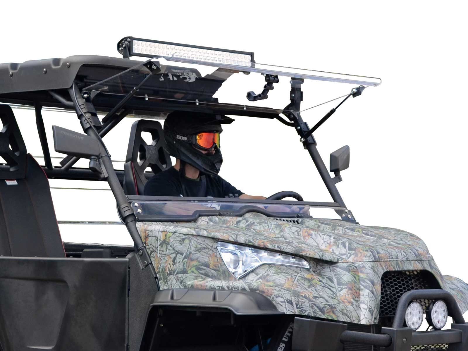 SuperATV Odes Dominator X2 / X4 Scratch Resistant Flip Windshield (2015-2017)