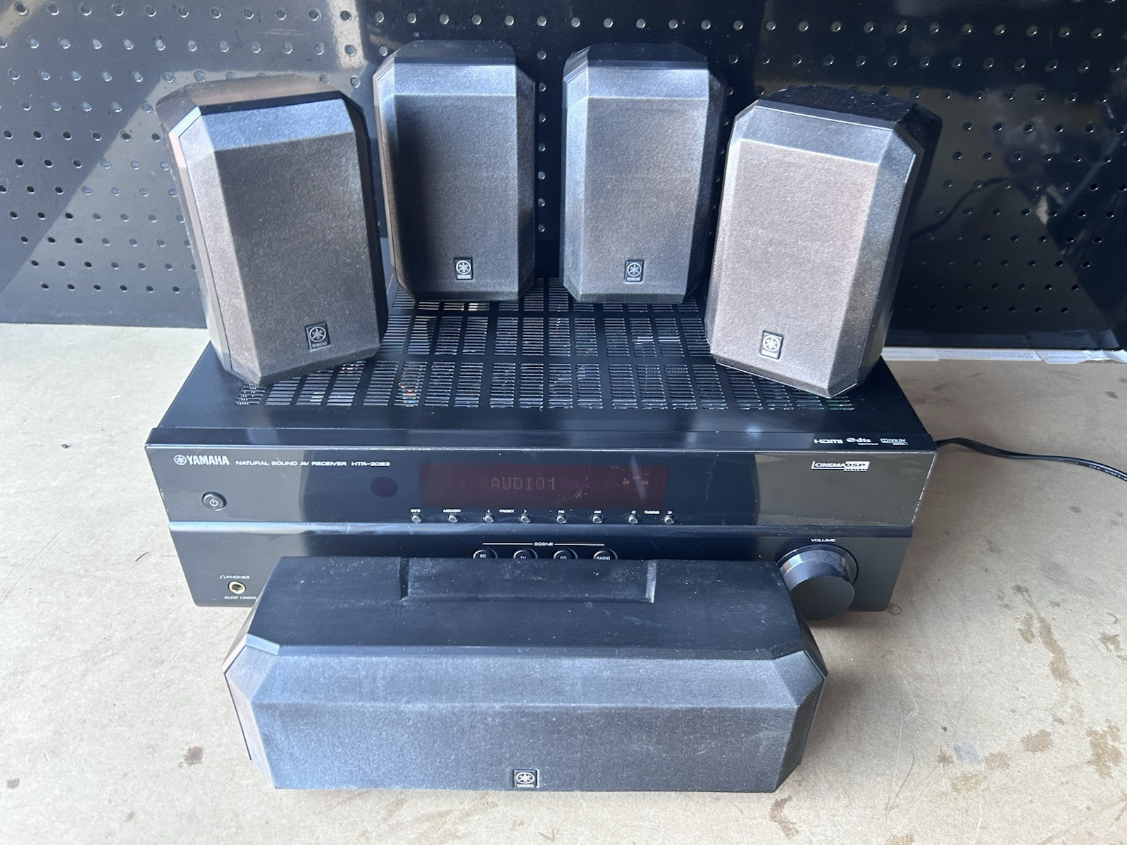 Yamaha HTR-3063 - 5.1 HDMI Surround Sound Receiver - (5) NS-AP2600S(BL) Speakers