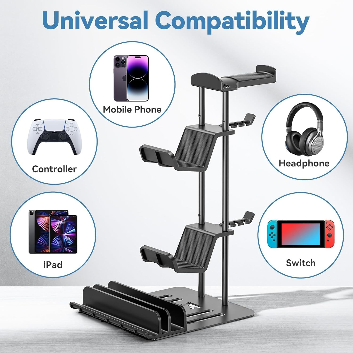 Headphone Stand, Controller Holder & Headset Holder for Desk, Earphone Stand ...