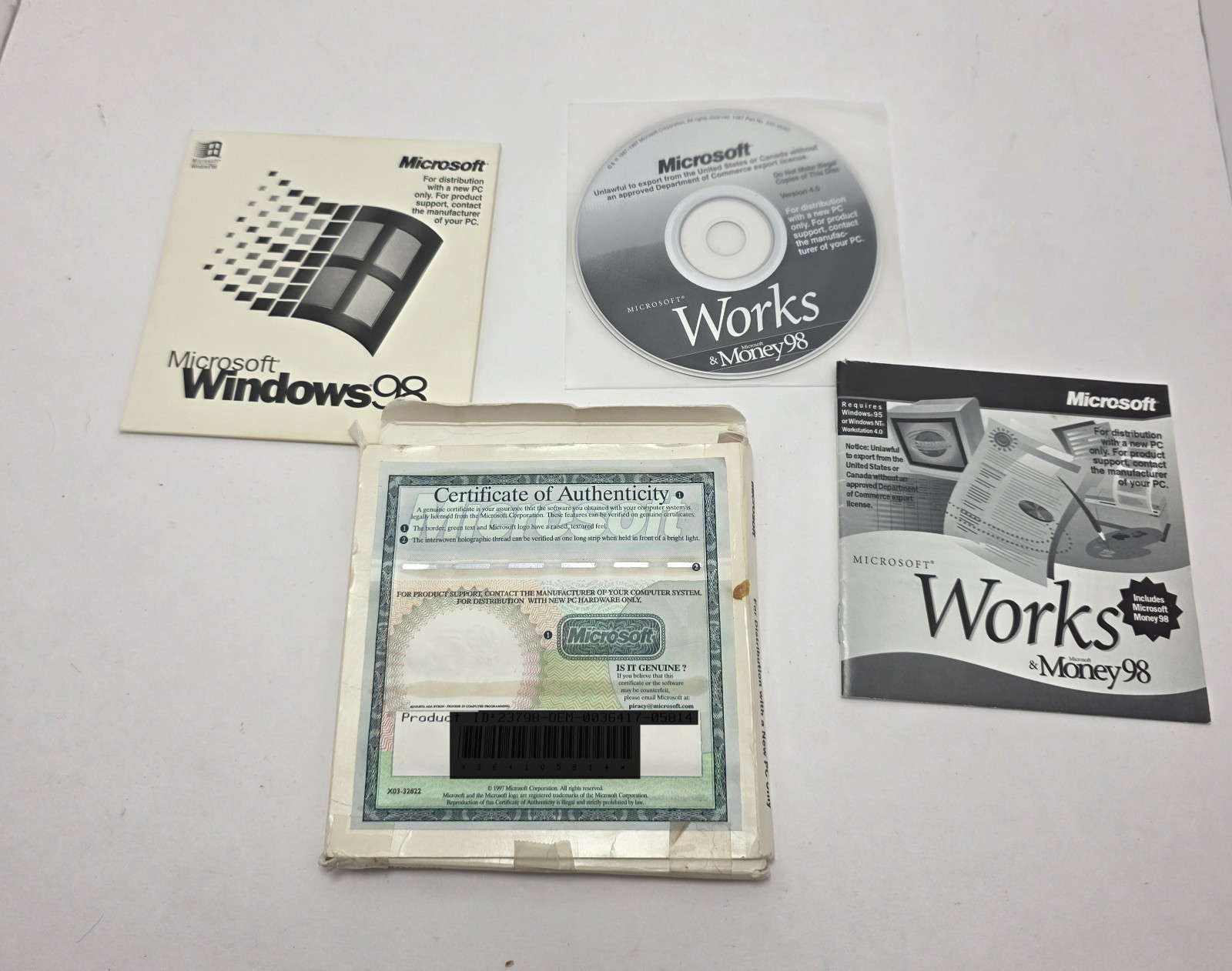 Microsoft Win 98 First Edition Windows 98 Full Operating System SEALED