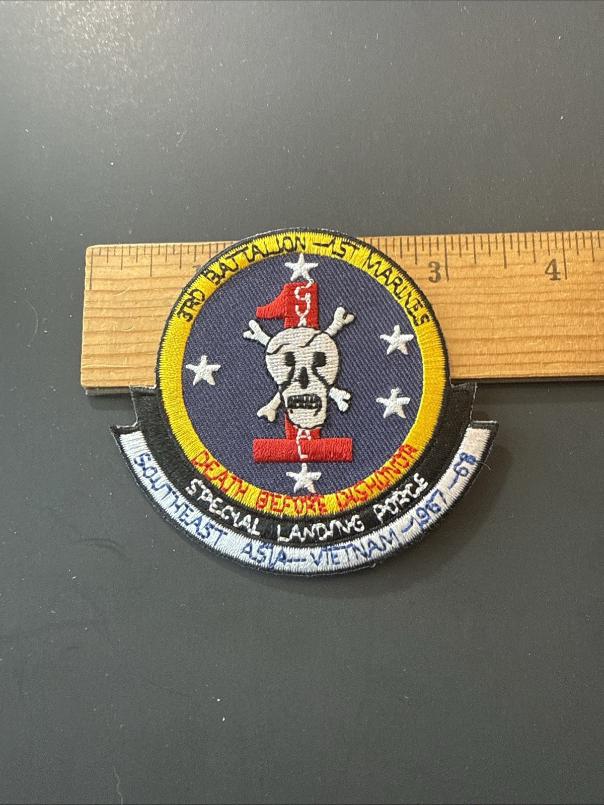 3-1st MARINES VIETNAM 1967-68 PATCH Made for Vietnam War Veterans