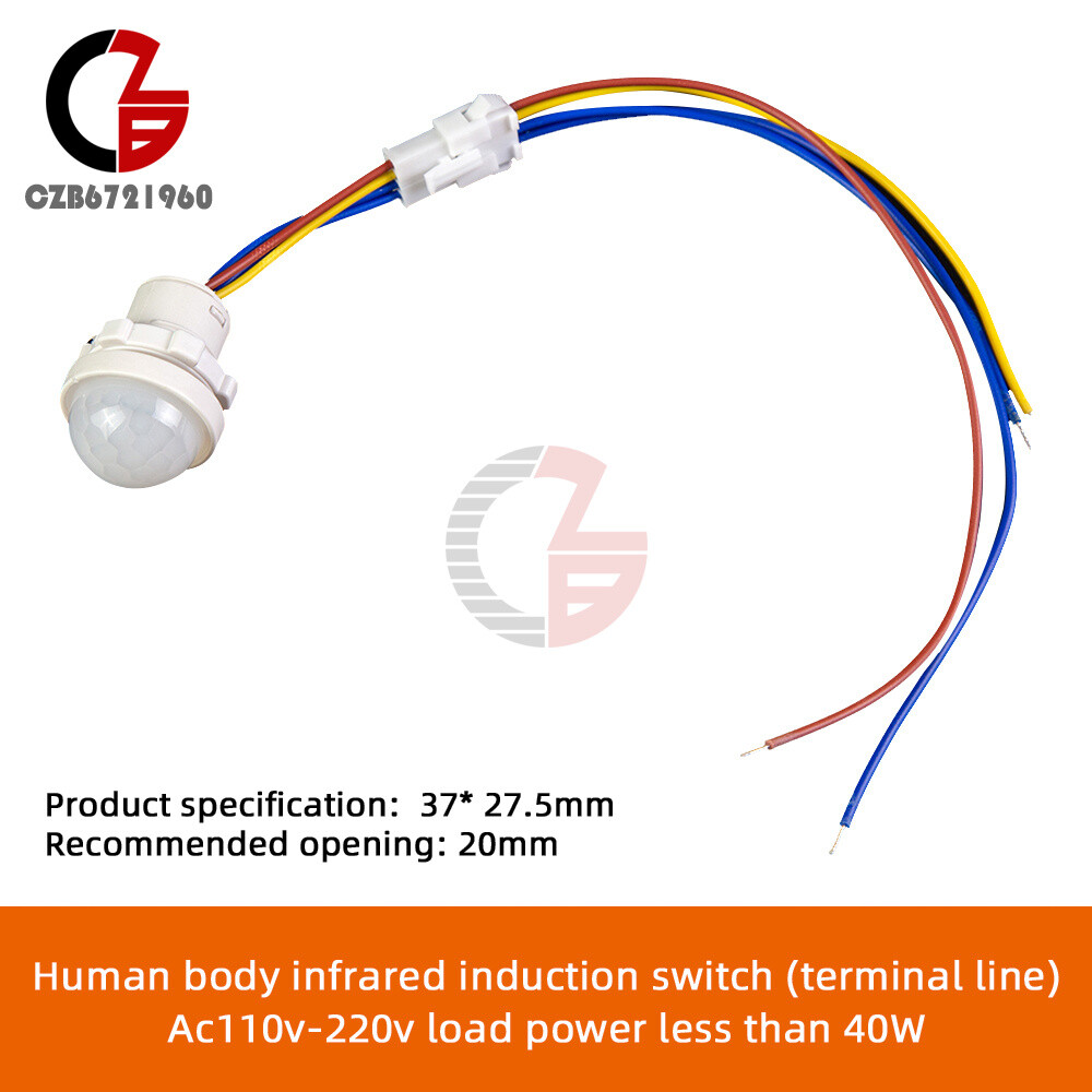 AC110V-240V LED PIR Infrared Motion Detection Auto Sensor Light Switch Lamp 120°