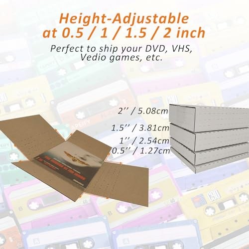 300 Pack 7.5 x 5.5 x 2" Corrugated Easy-Fold Mailers, Height Adjustable Small
