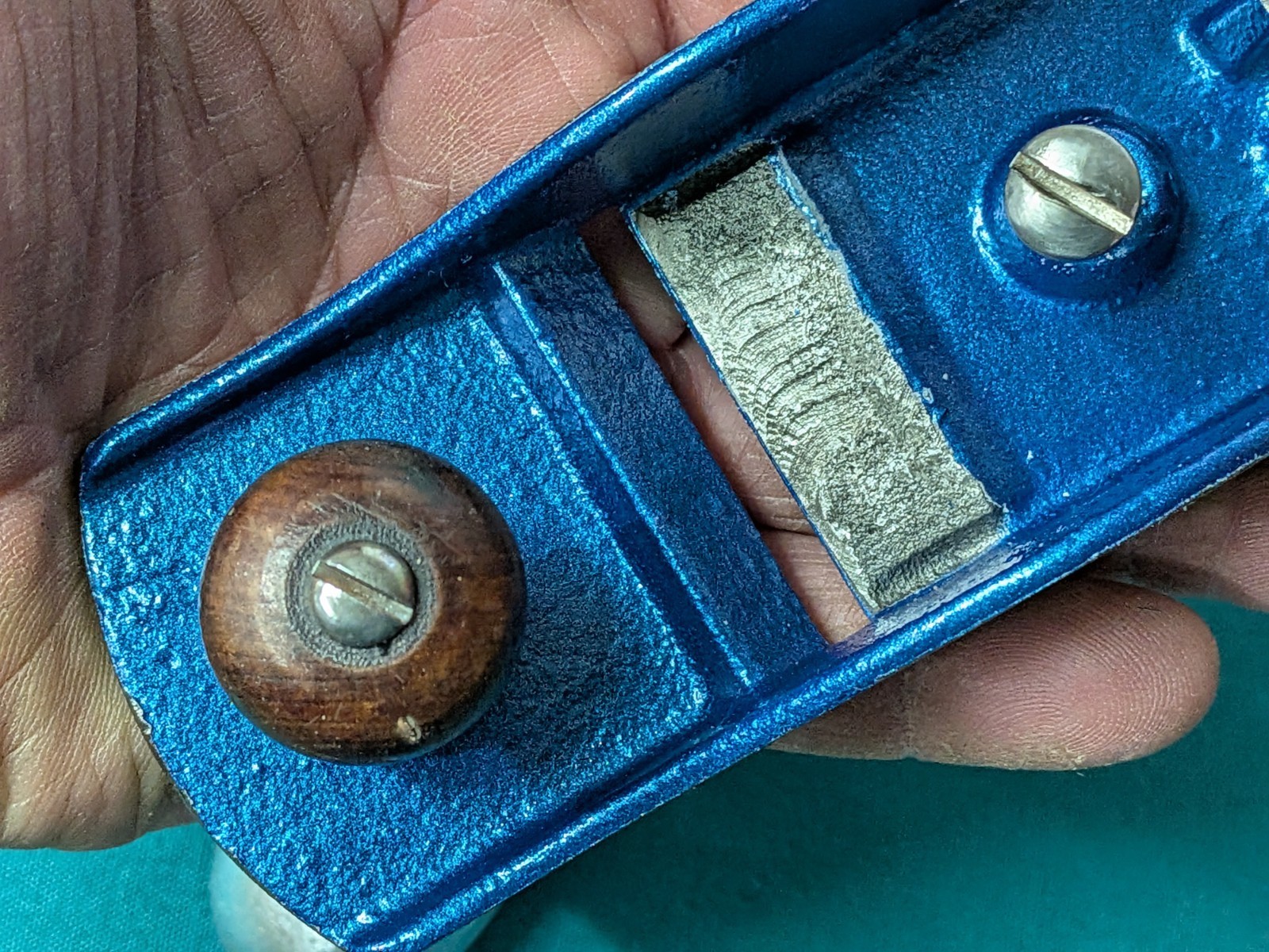 Vintage RED DIAMOND Block Plane 7-1/4" Hefty Feel Modified Paint