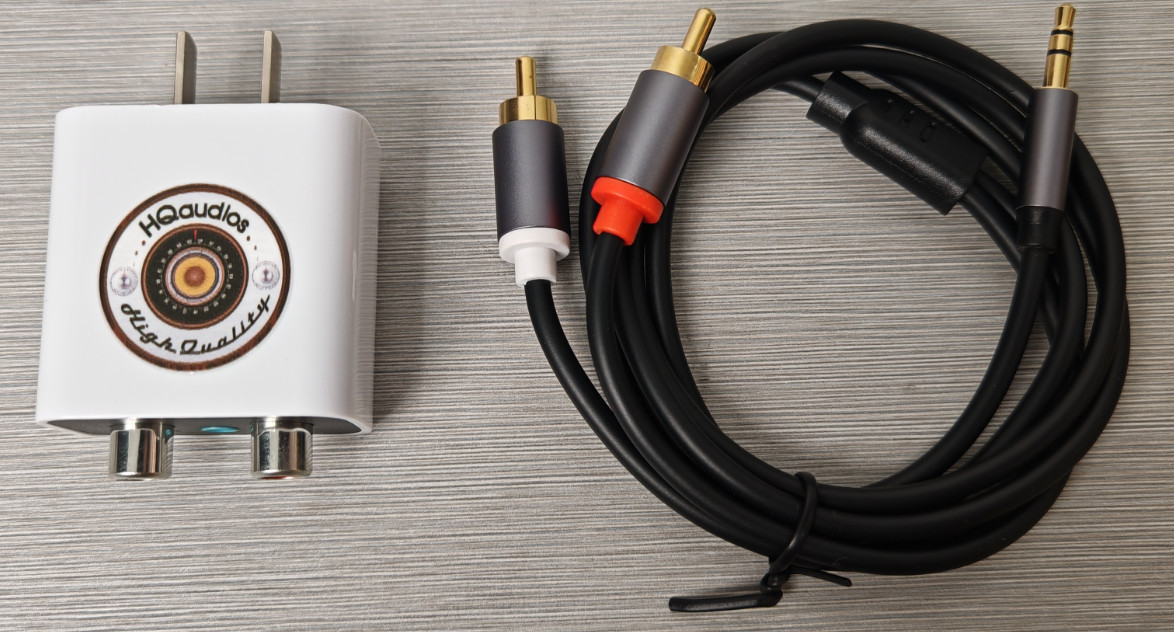 Bluetooth to RCA Adapter Cable for Vintage Stereo Receiver Amplifier AUX Input