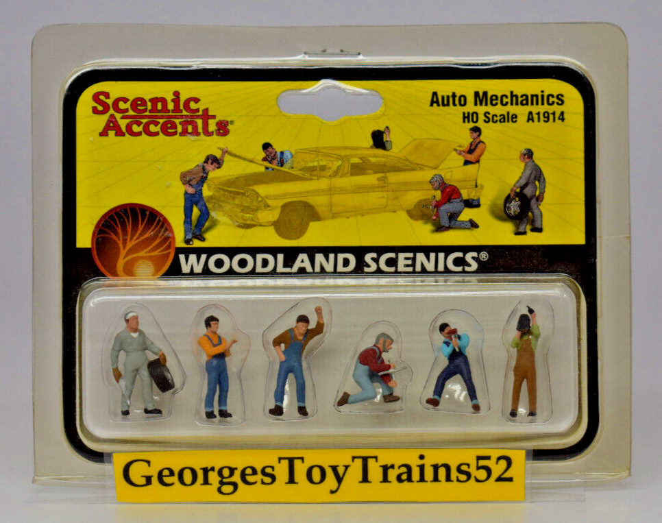 WOODLAND SCENICS HO GAUGE 1:87 SC AUTO MECHANICS 6-PIECE SET A1914 NIP MSRP $20