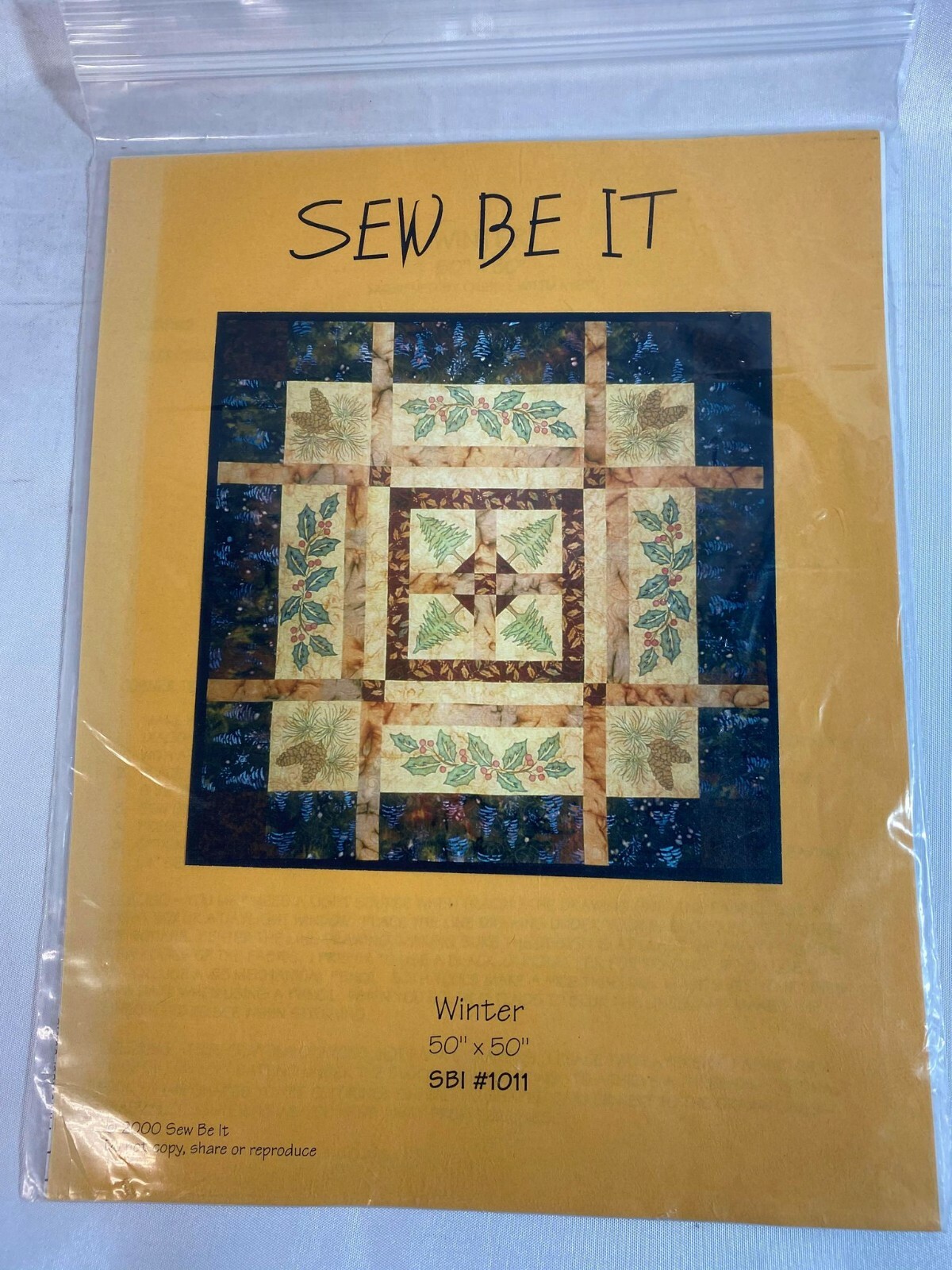 Sew Be It 50" X 50" Winter Quilting Pattern SBI Designed by: Cheryl Wittmayer