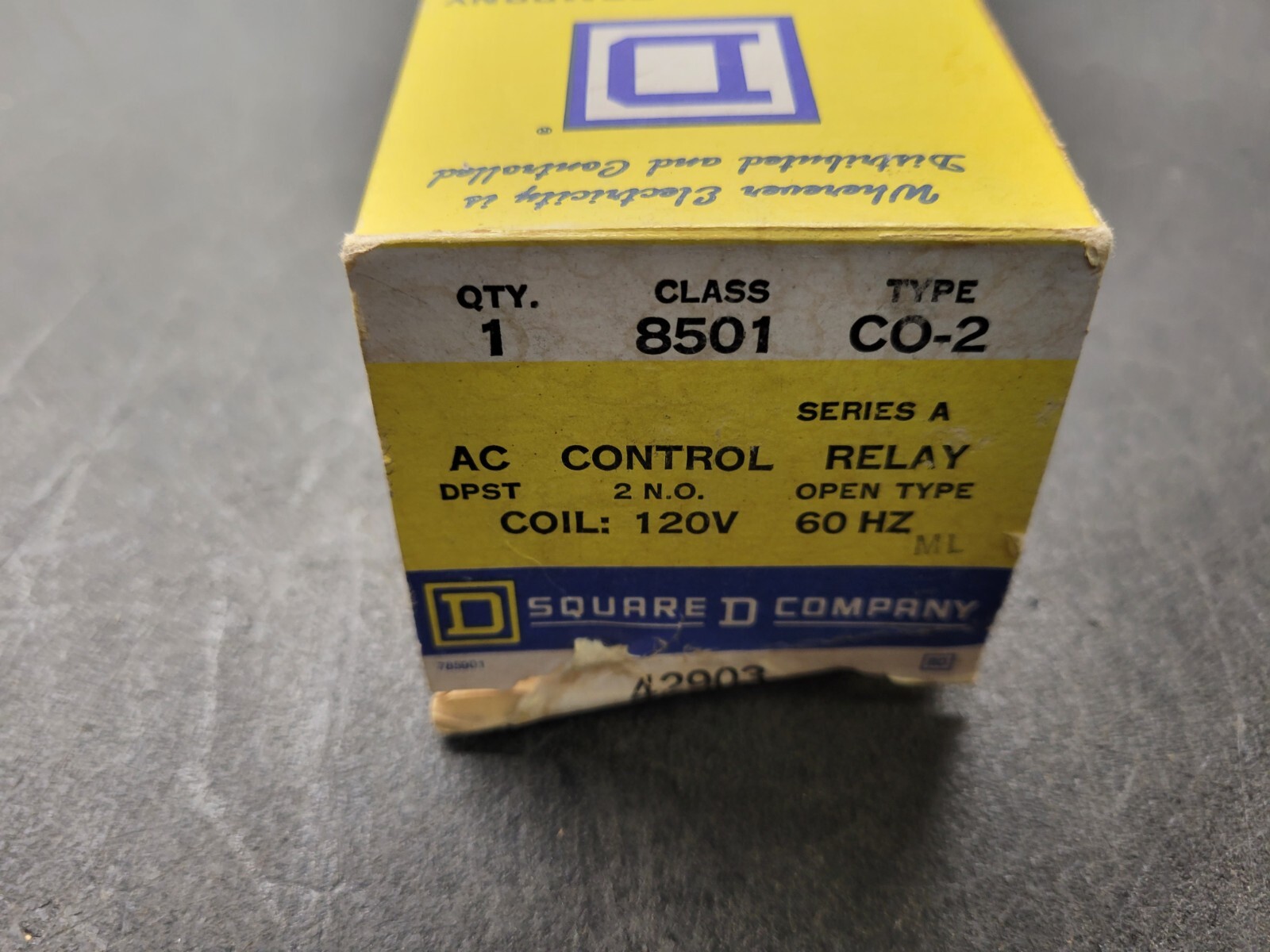 Square D 8501 CO-2 AC Control Relay.