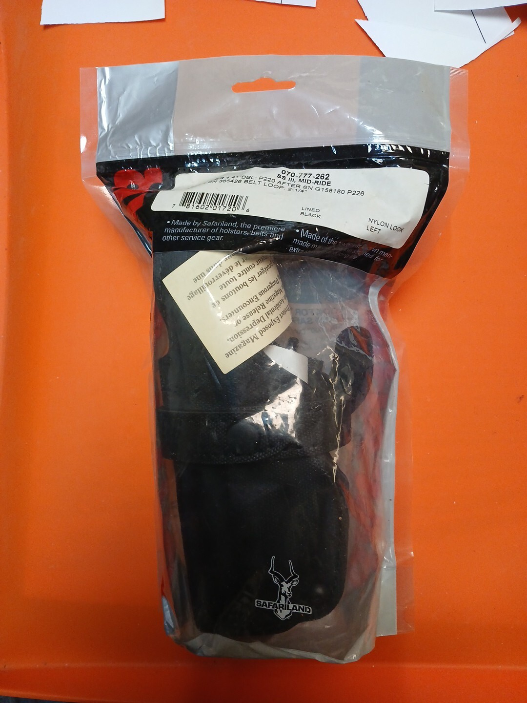 Safariland 070-777-262  Holster Left as pictured