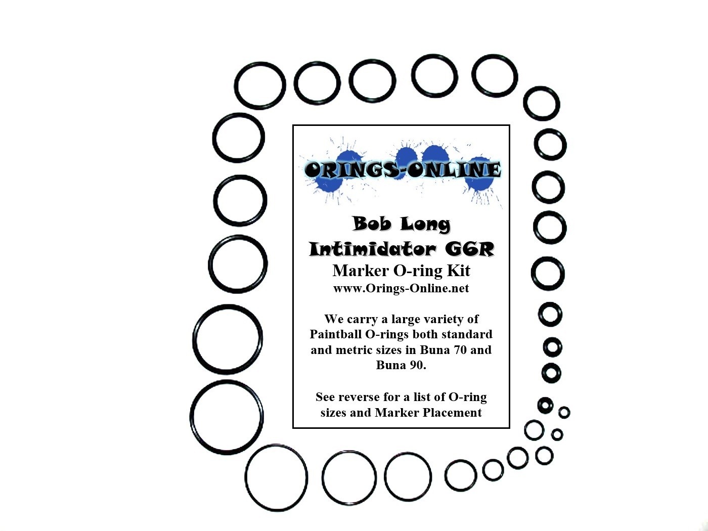 Bob Long Intimidator G6R Paintball O-ring Oring Kit x 2 rebuilds / kits