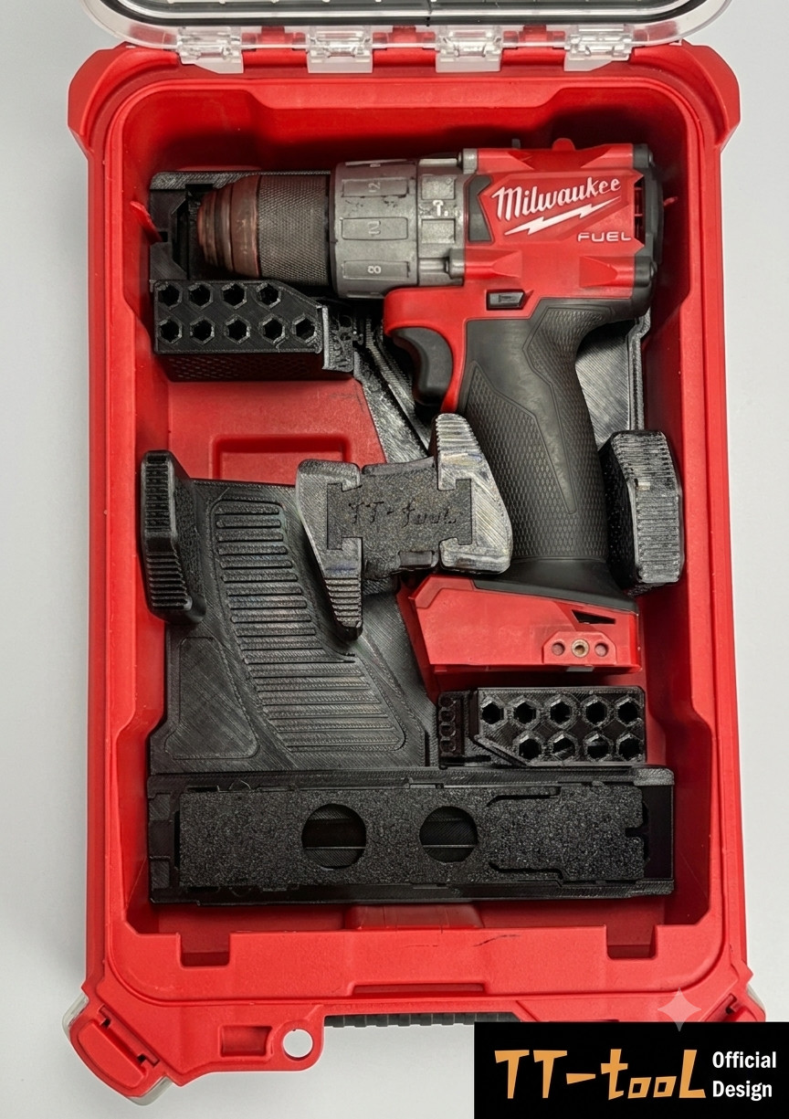 Fits Milwaukee M18 FUEL Impact & Hammer Drill PACKOUT Insert (Insert Only)