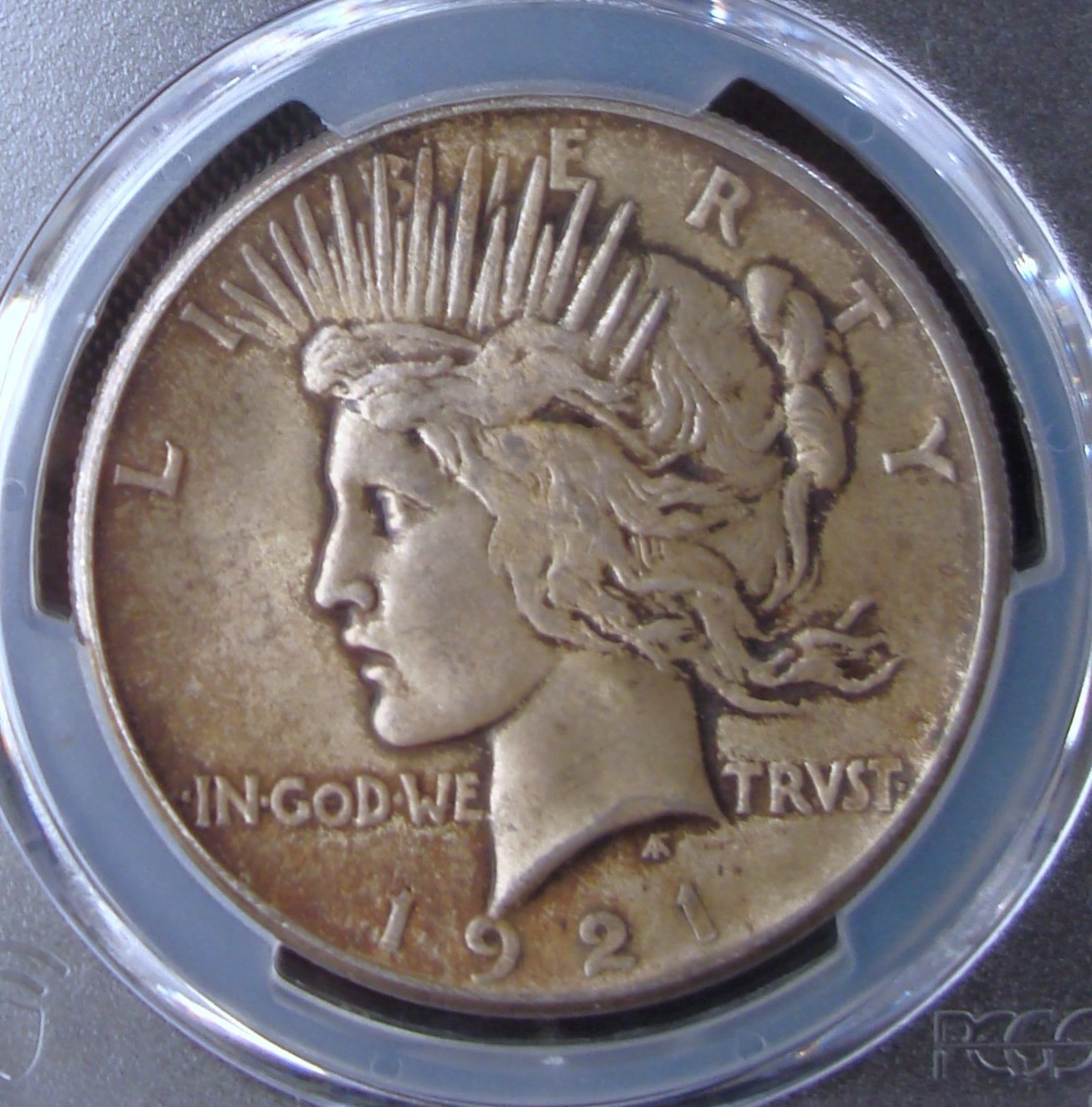 1921 High Relief Peace Silver Dollar - PCGS MS 64 - Gold Shield