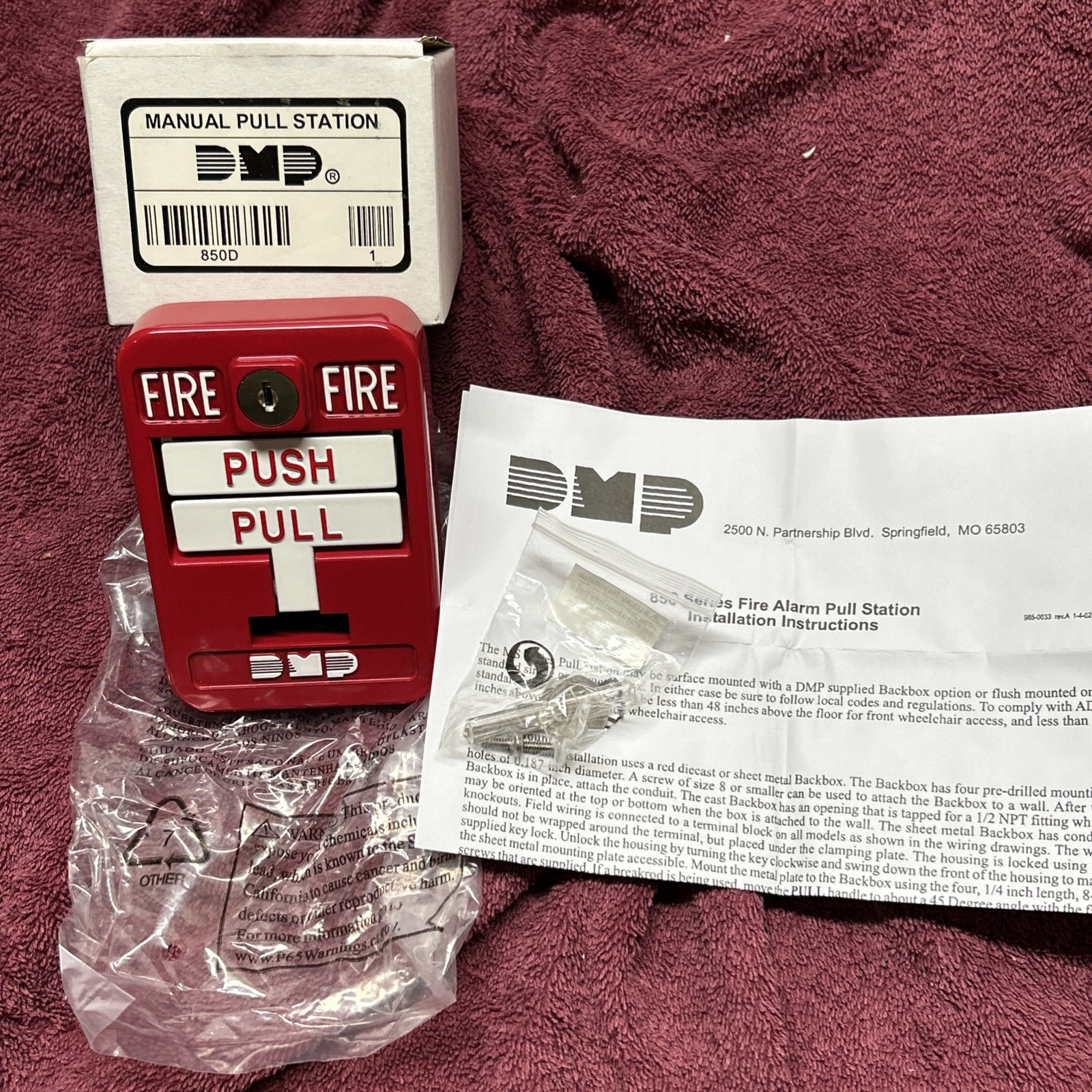 DMP 850D Manual Push Pull Station  NEW!!