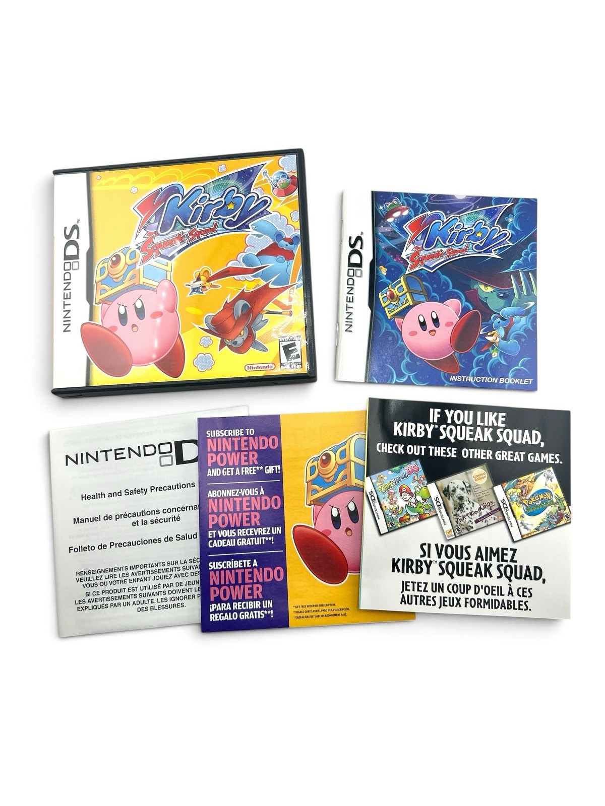 2006 Kirby: Squeak Squad Nintendo DS Case and Manual Only