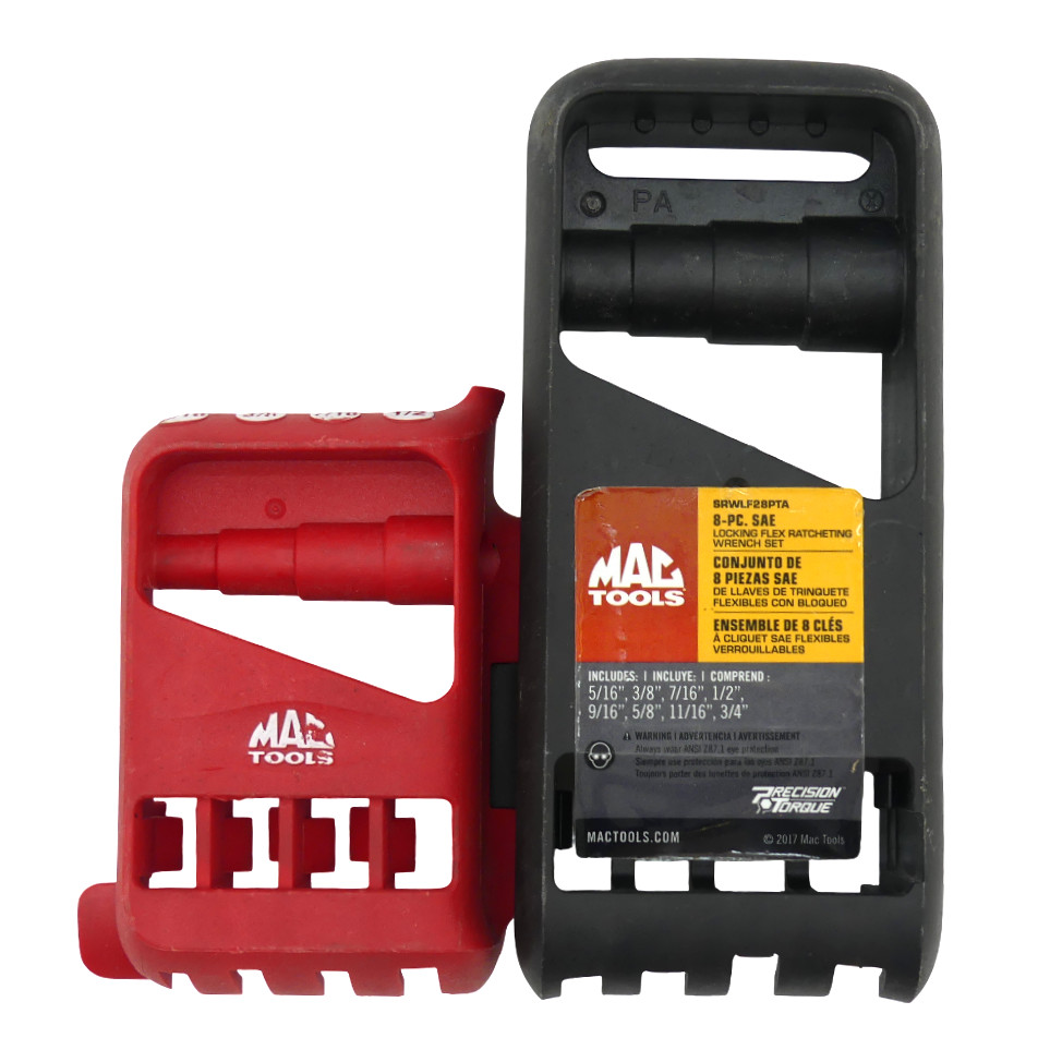 MAC Tools Precision Torque 8-PC SAE Holder Organizer Tray Red Black Rack