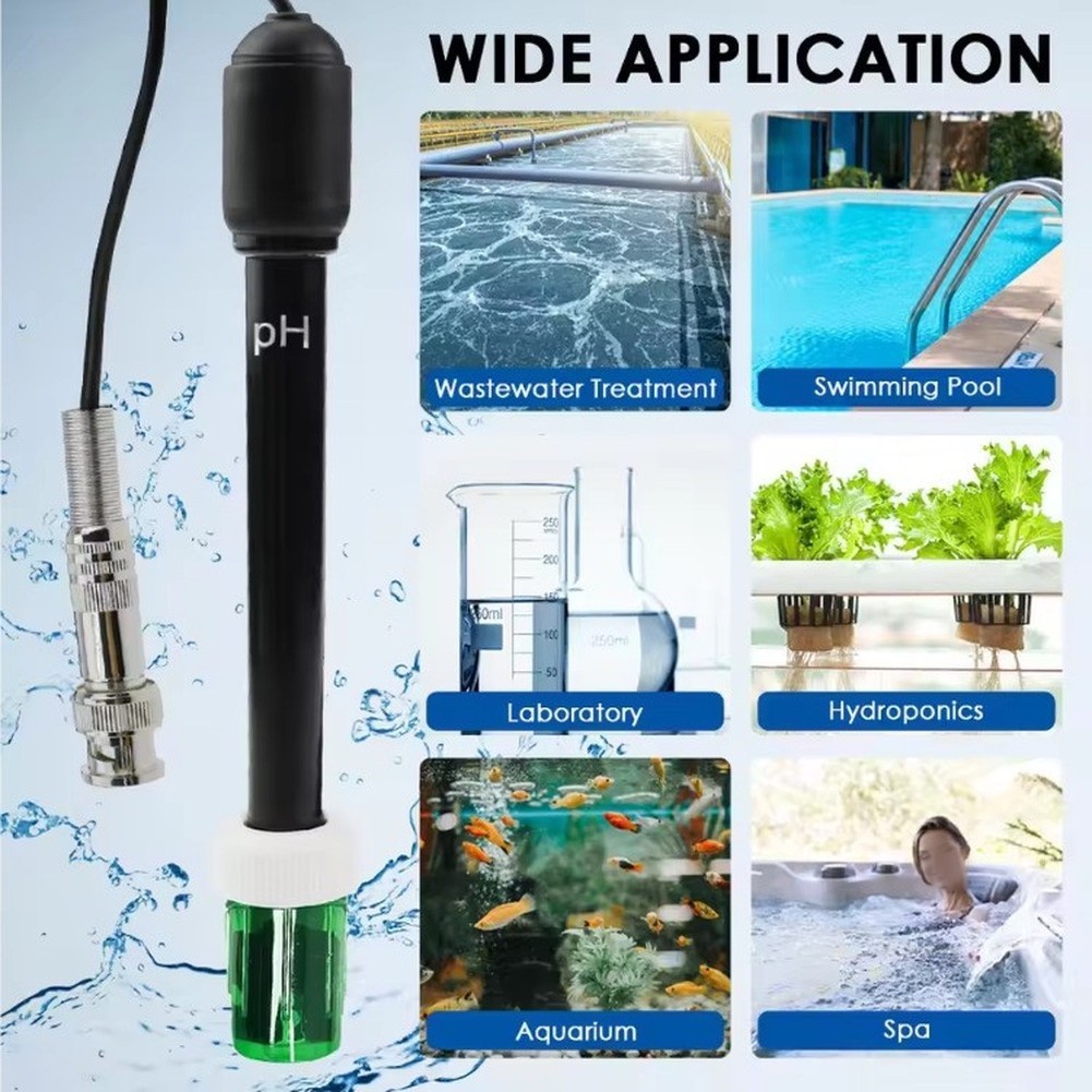 Replaceable For pH Electrode with BNC Connector for For pH Meters Pools Labs