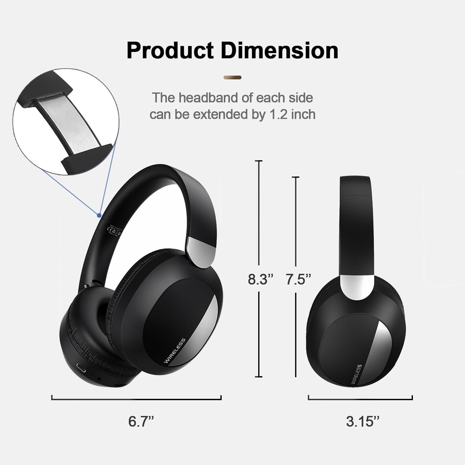 Wireless Bluetooth Headphones Over Ear Stereo For Google Pixel 10 9 8 7 6 5 4 3a