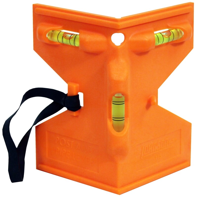 NEW JOHNSON 175-O Post & PIPE Level Level Plumb Vial 3-Vial Plastic 4690111