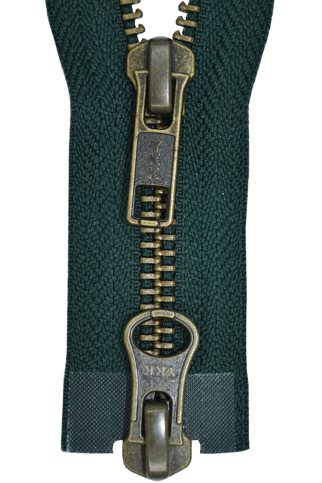 YKK Hinge 30-100cm 5mm Metallic Dark Green 2 Way Divisible 890