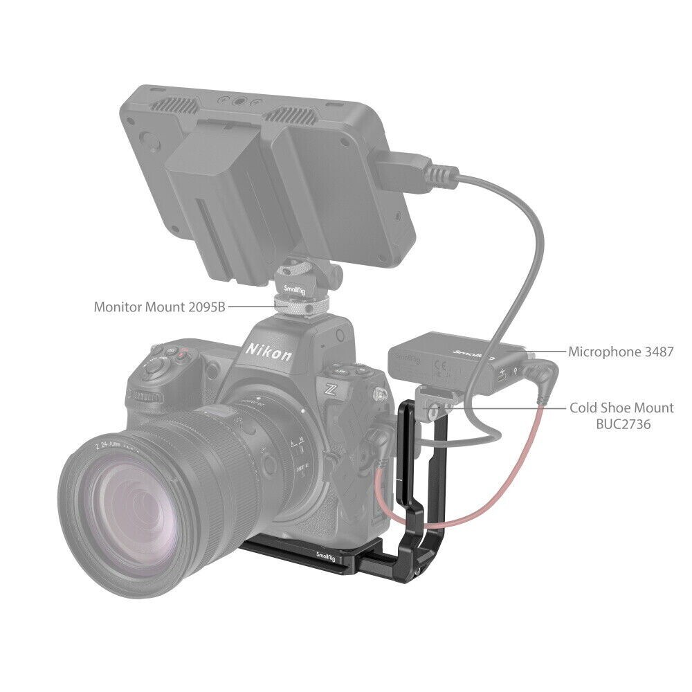 SmallRig Z 8 L-Bracket for Nikon Camera Quick Release L-Shape Mount Plate -3942