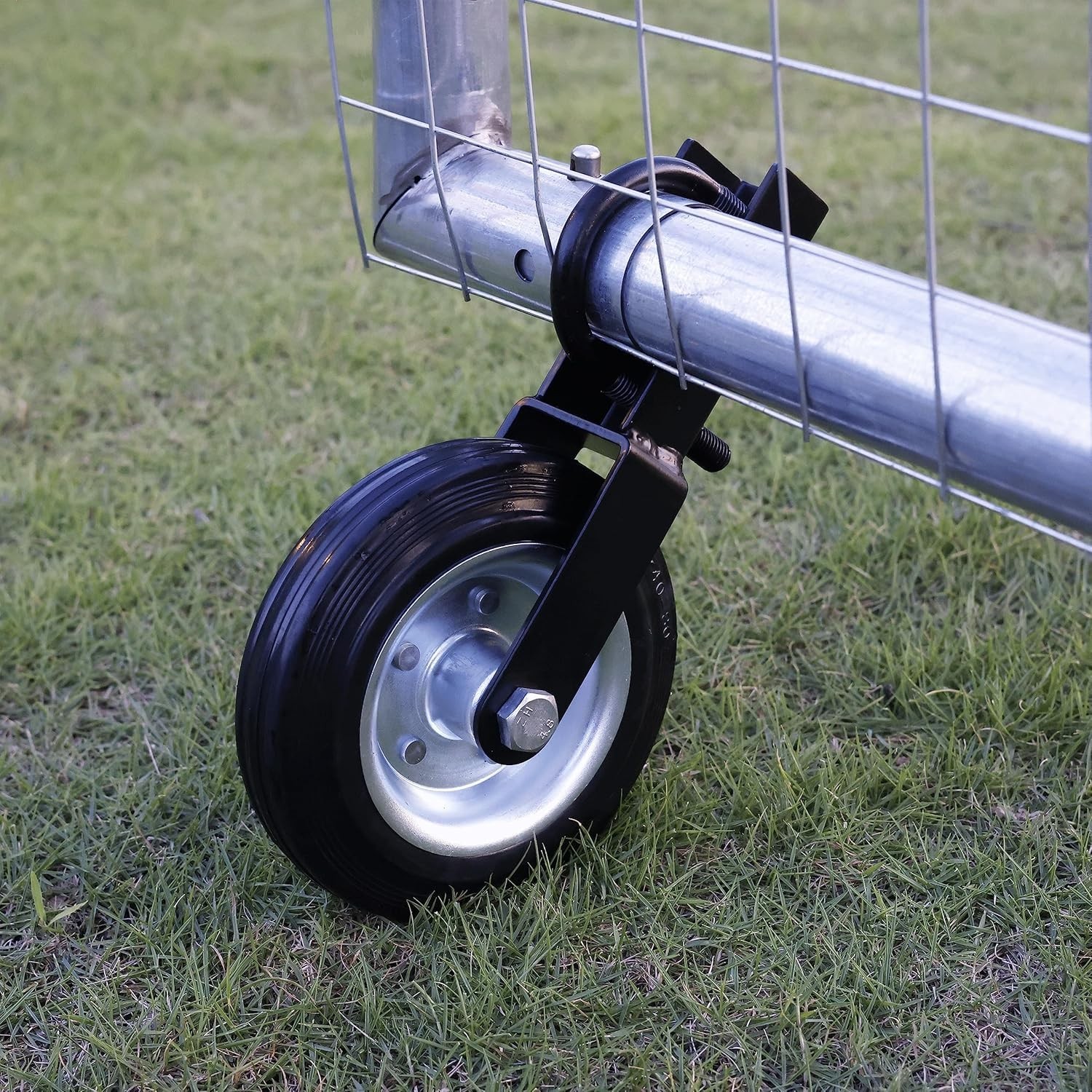 6" Heavy Duty Farm Gate Wheel, Black, 1 Pack